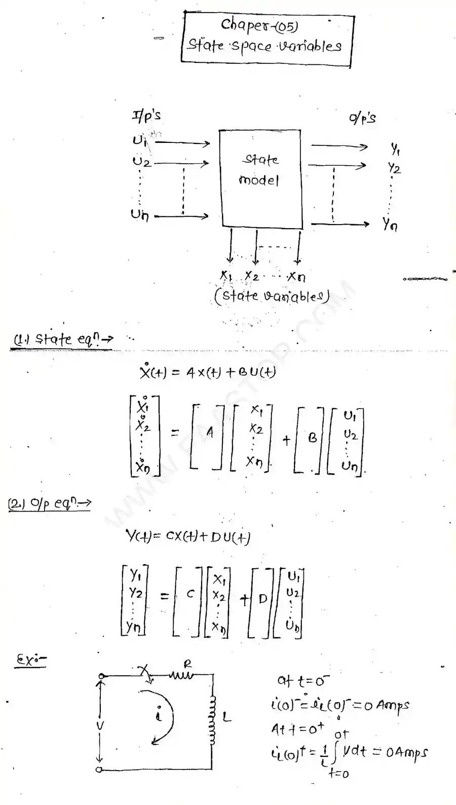 Page 1 of State Space Analysis