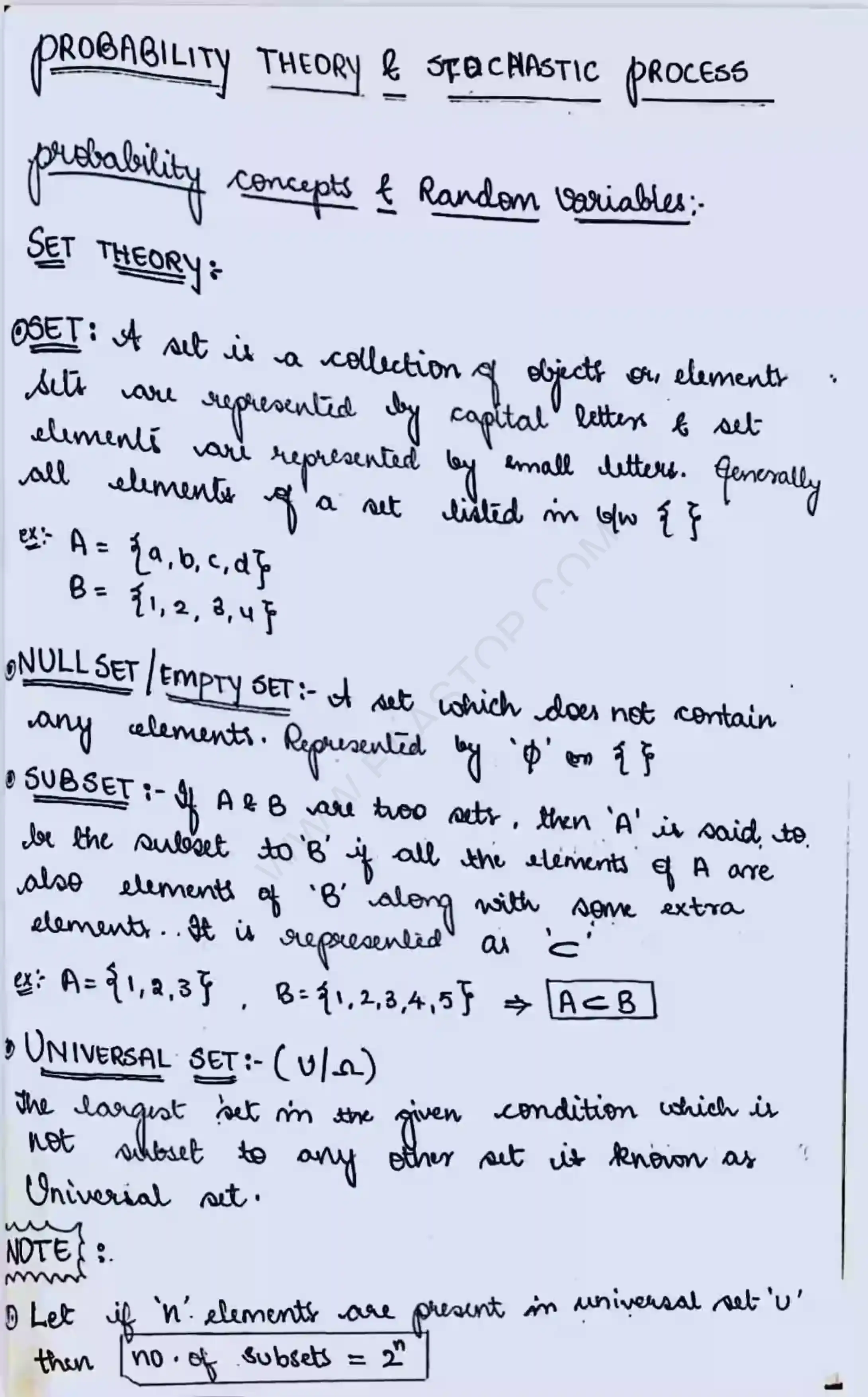 Page 1 of Probability Theory