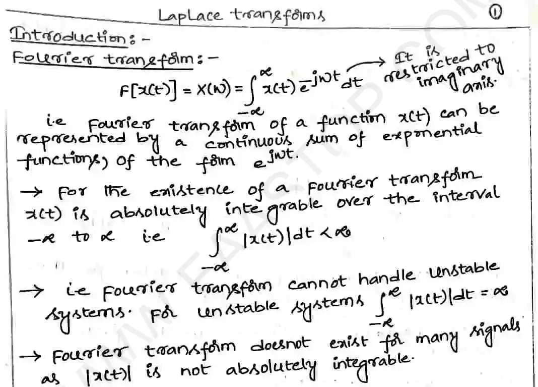 Page 1 of Laplace Transform