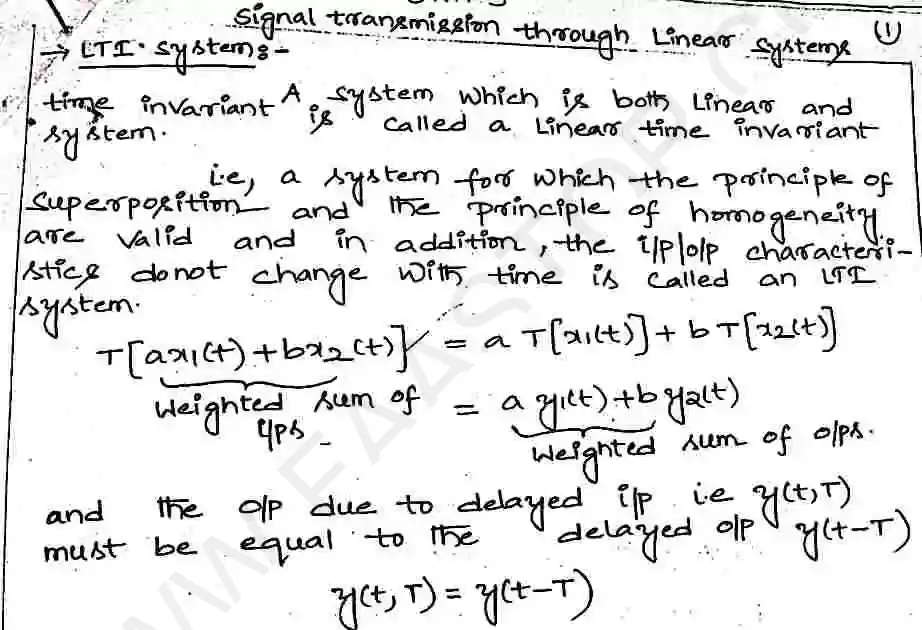 Page 1 of Signal Transmission Through Linear System