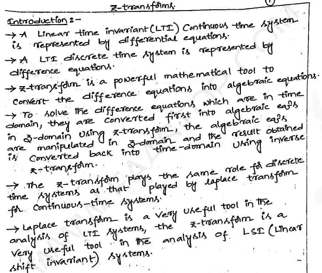 Page 1 of Z Transform