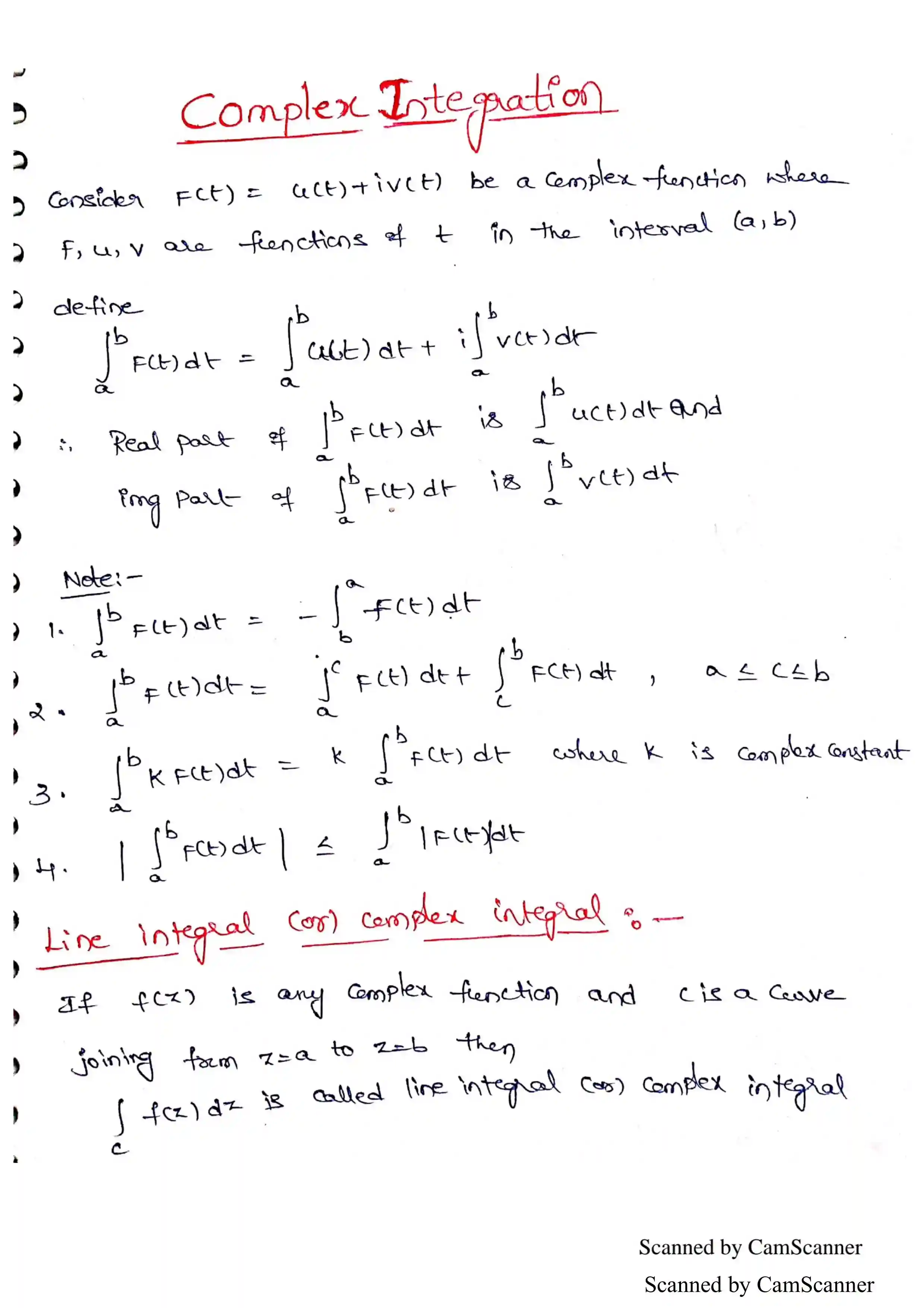 Page 1 of Complex Integration