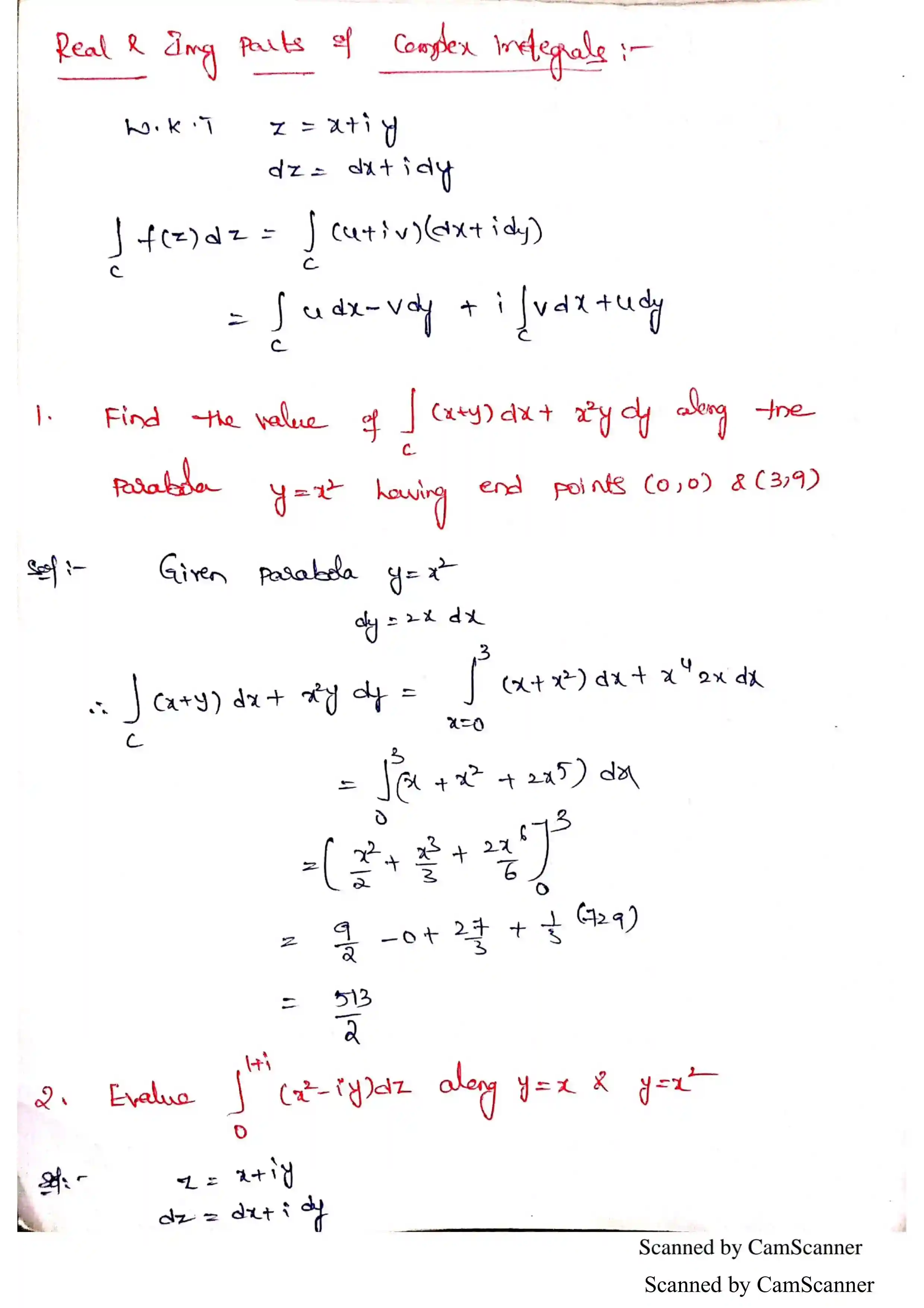 Page 2 of Complex Integration