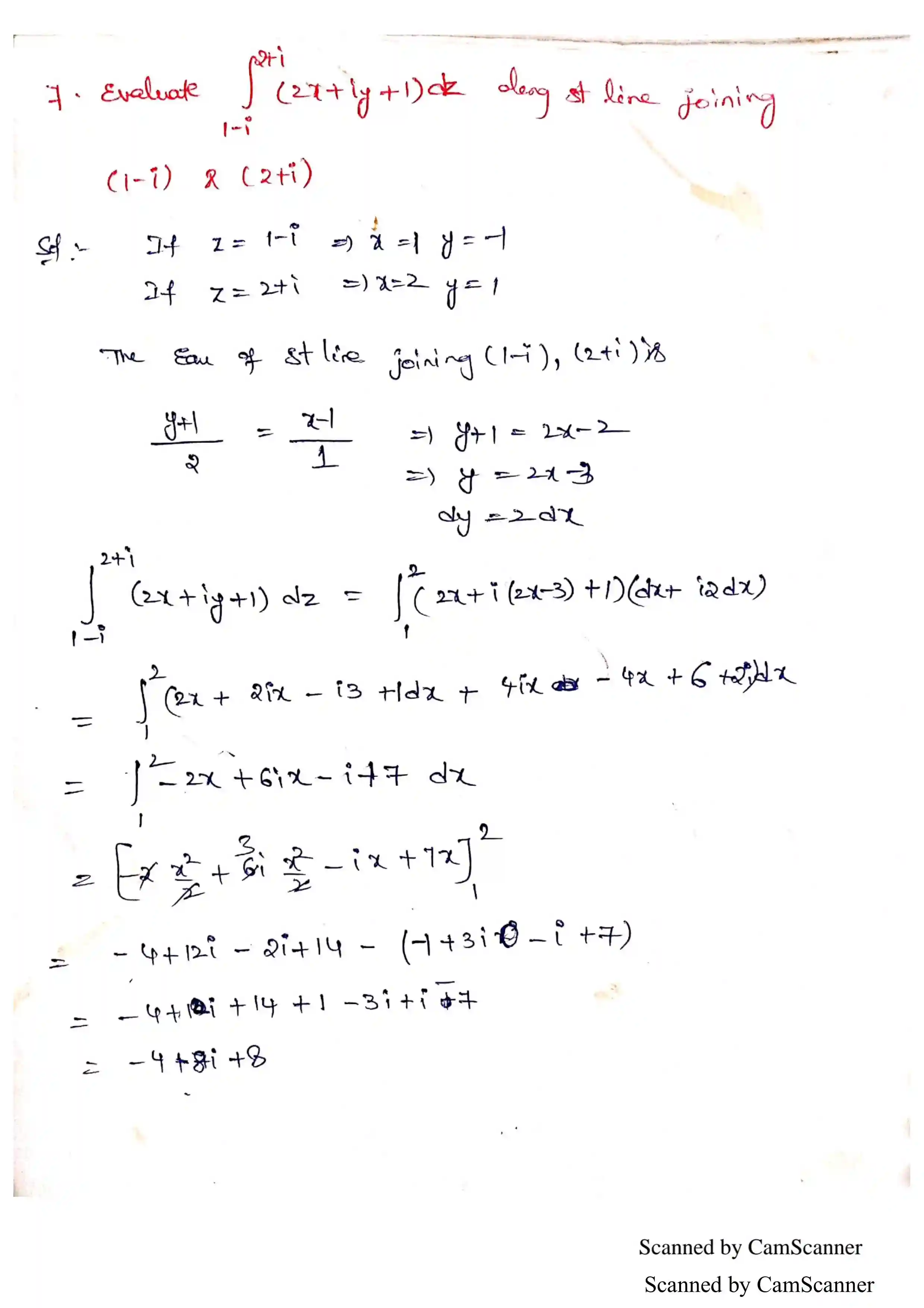 Page 8 of Complex Integration