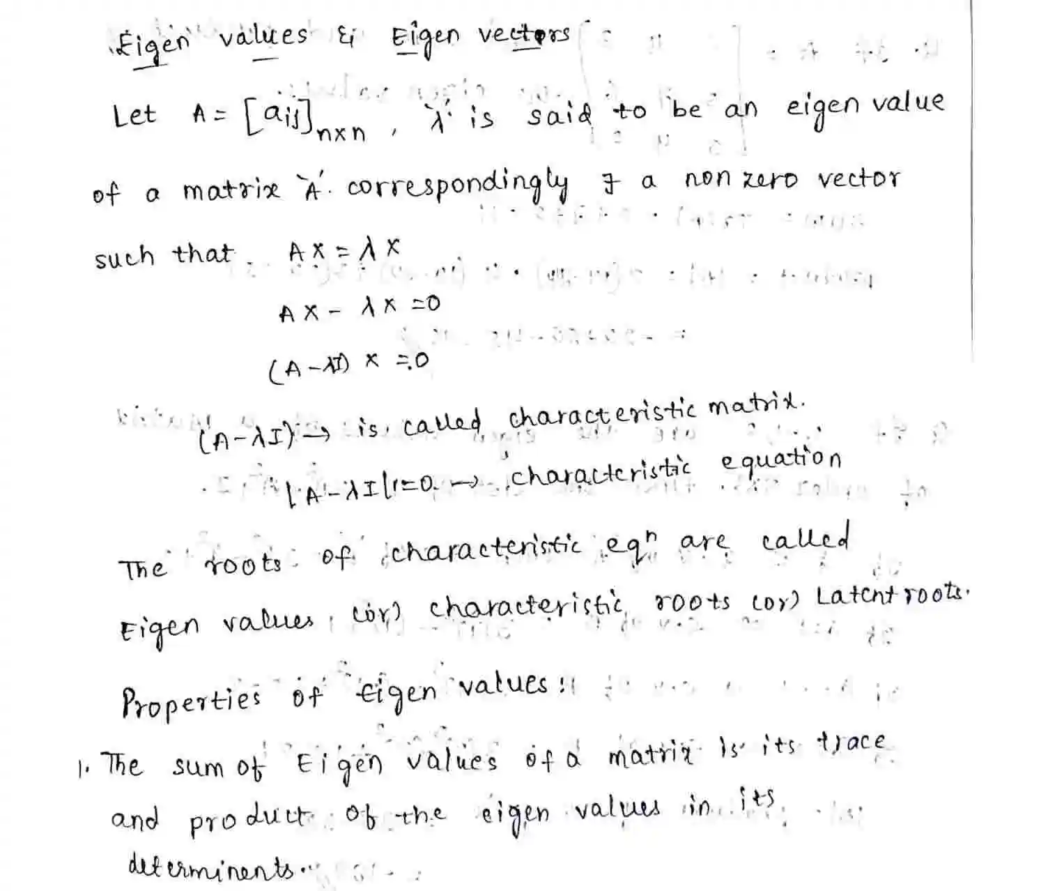 Page 1 of Eigen Values and EigenVectors
