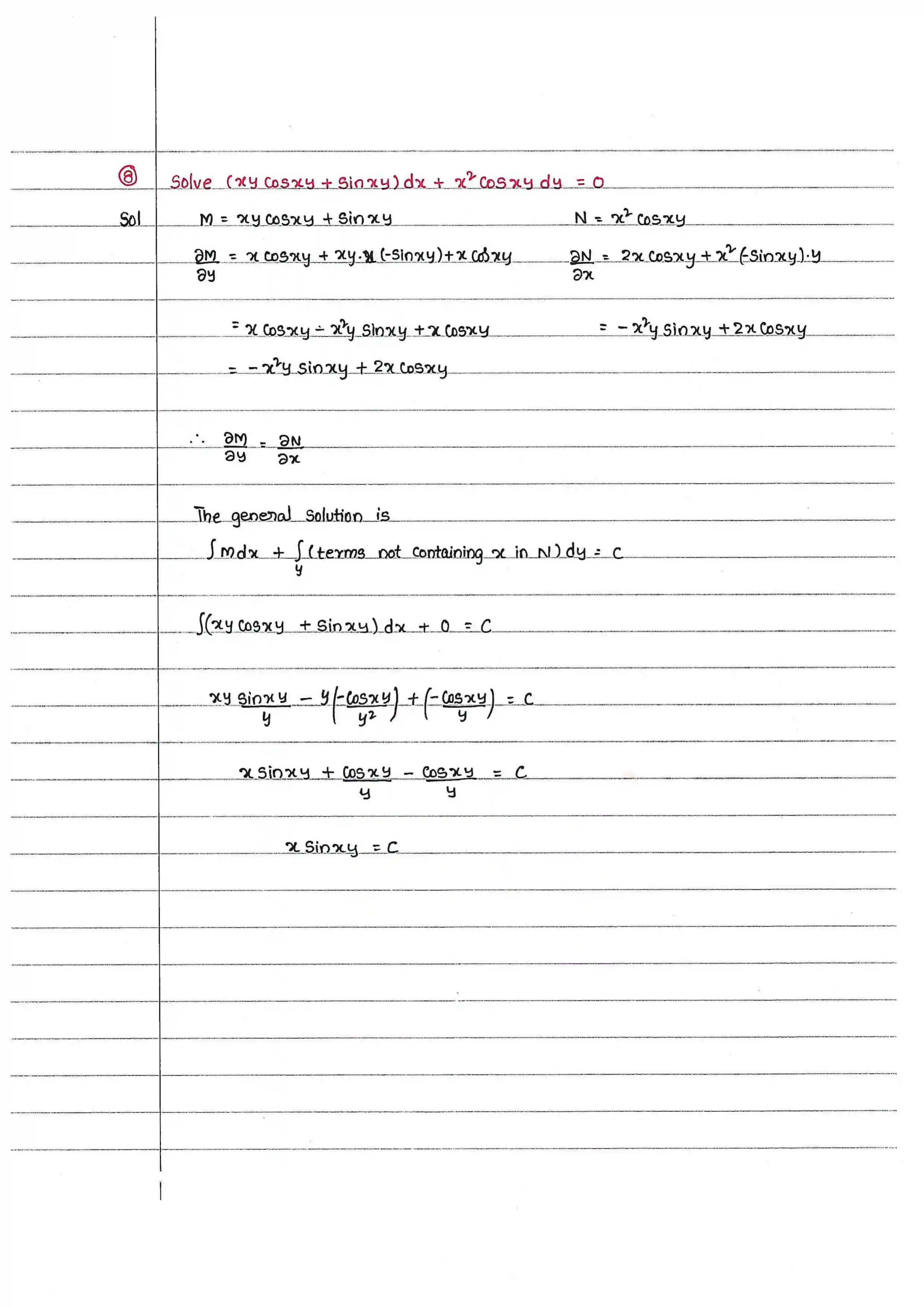 Page 8 of Exact Differential Equations