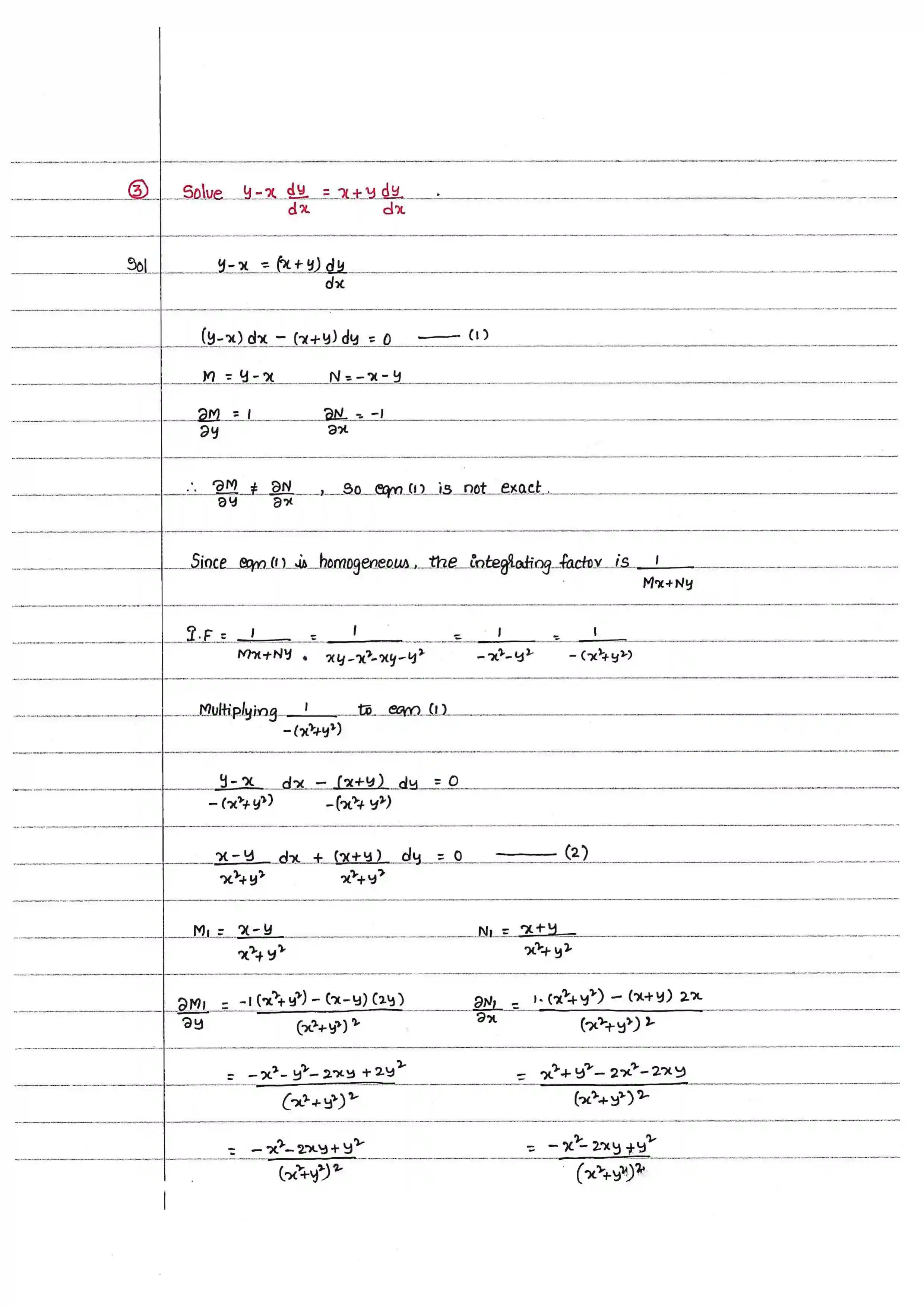 Page 14 of Exact Differential Equations