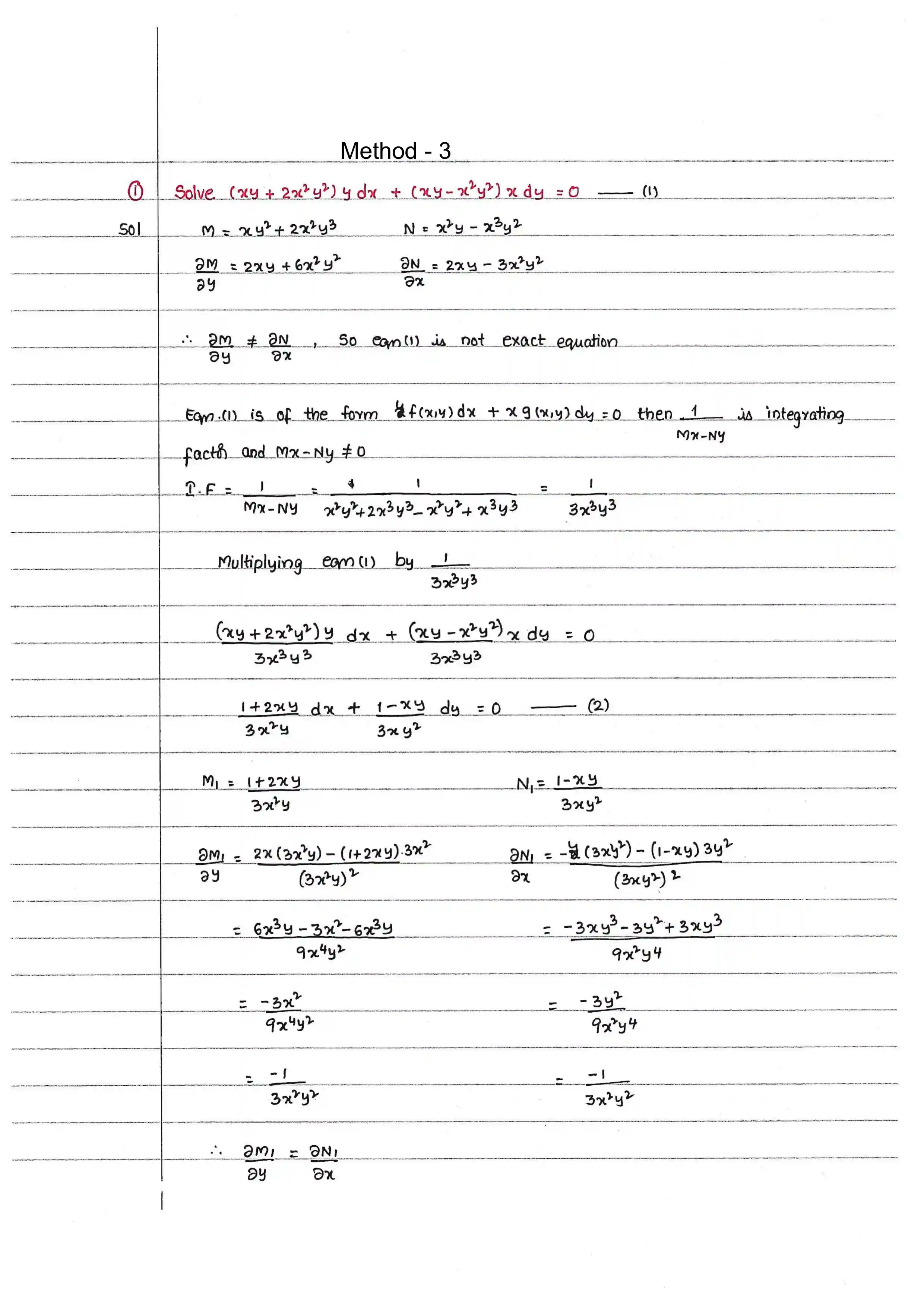 Page 18 of Exact Differential Equations