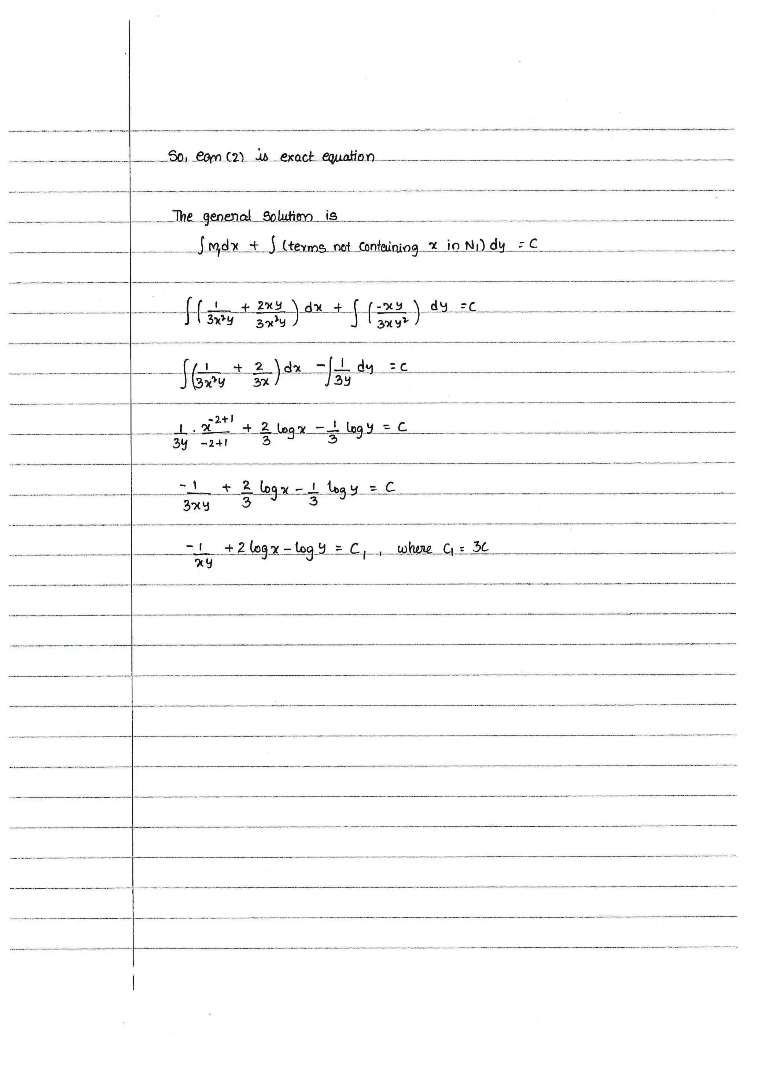 Page 19 of Exact Differential Equations