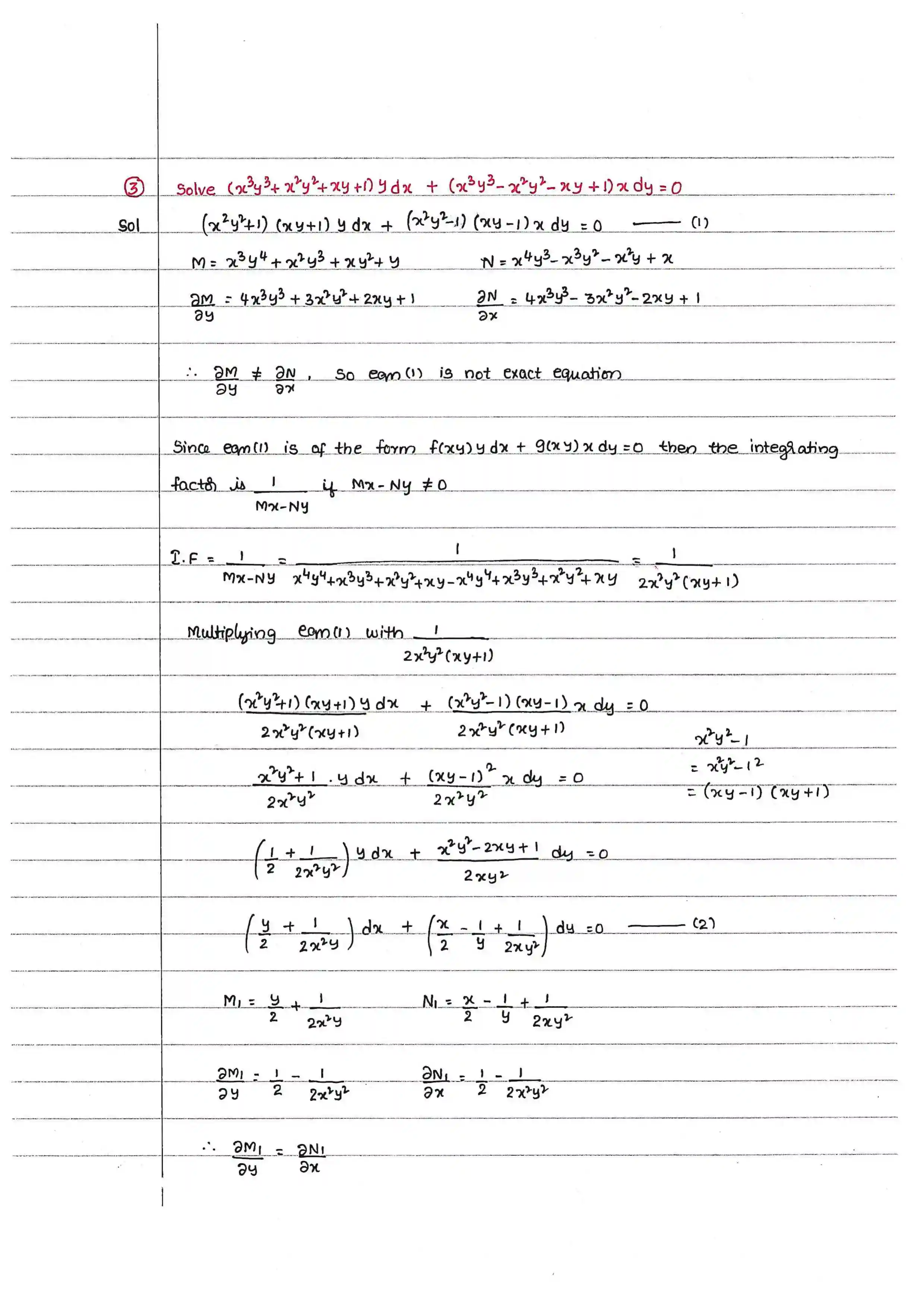 Page 22 of Exact Differential Equations
