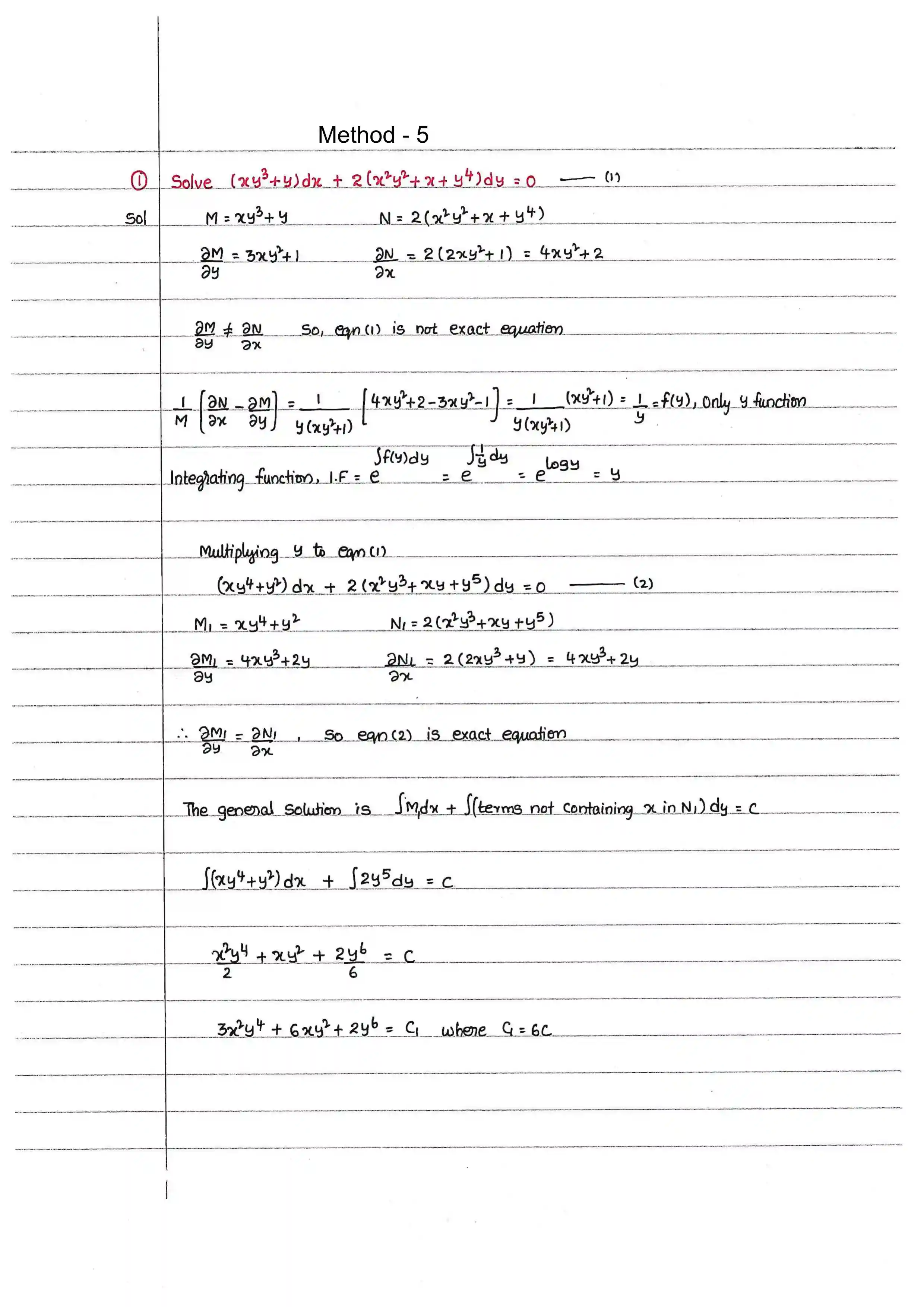 Page 29 of Exact Differential Equations