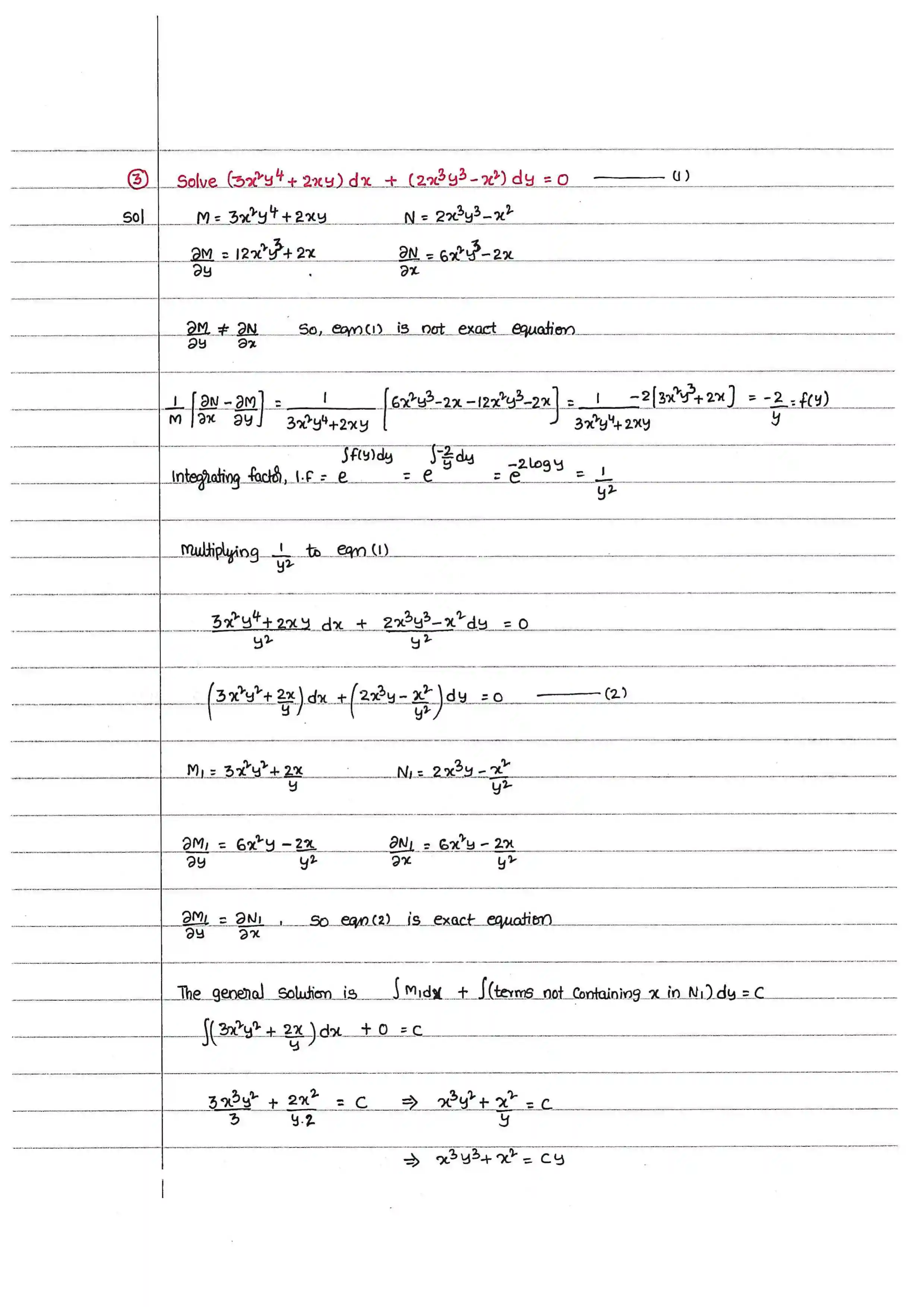 Page 31 of Exact Differential Equations