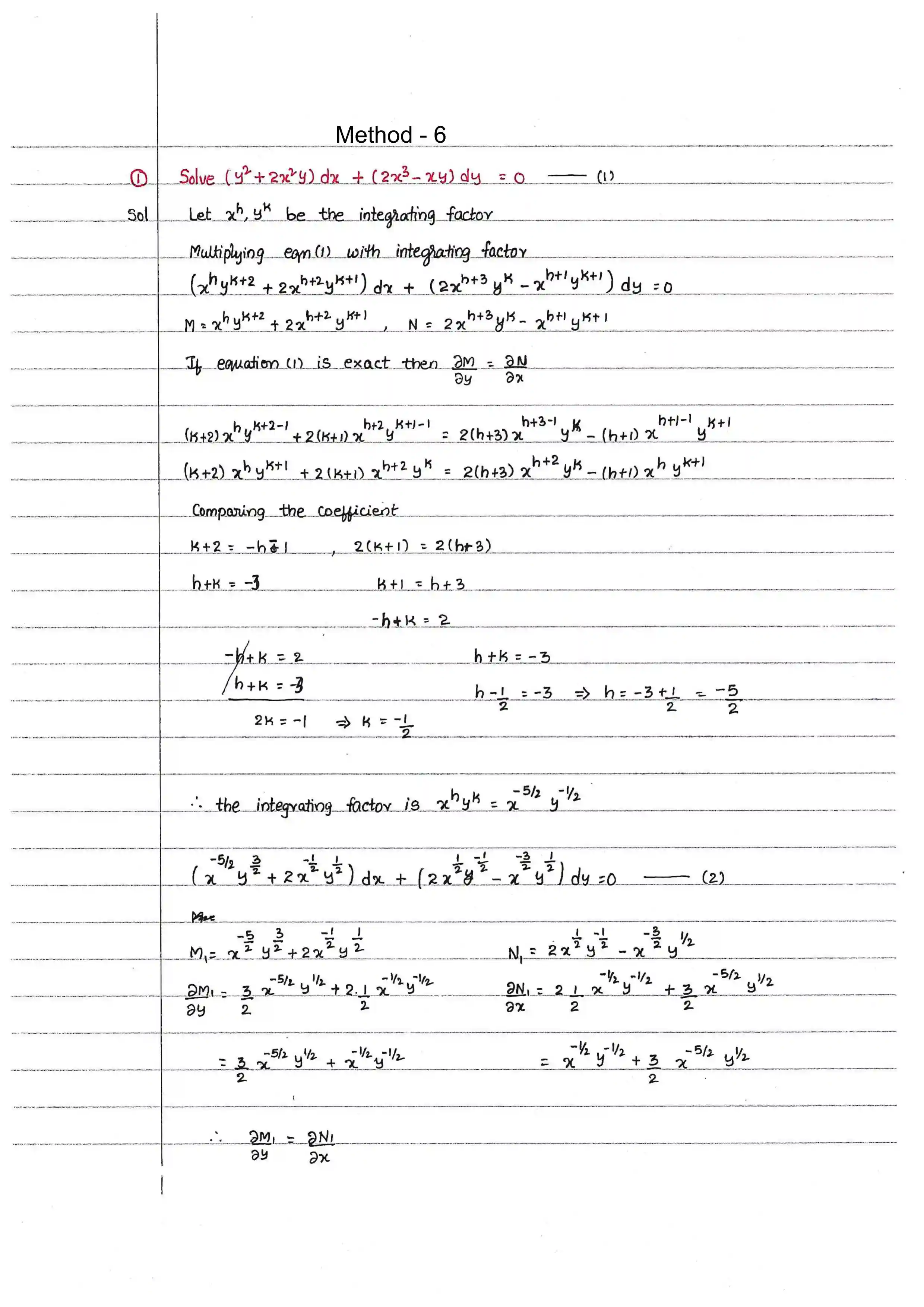 Page 32 of Exact Differential Equations
