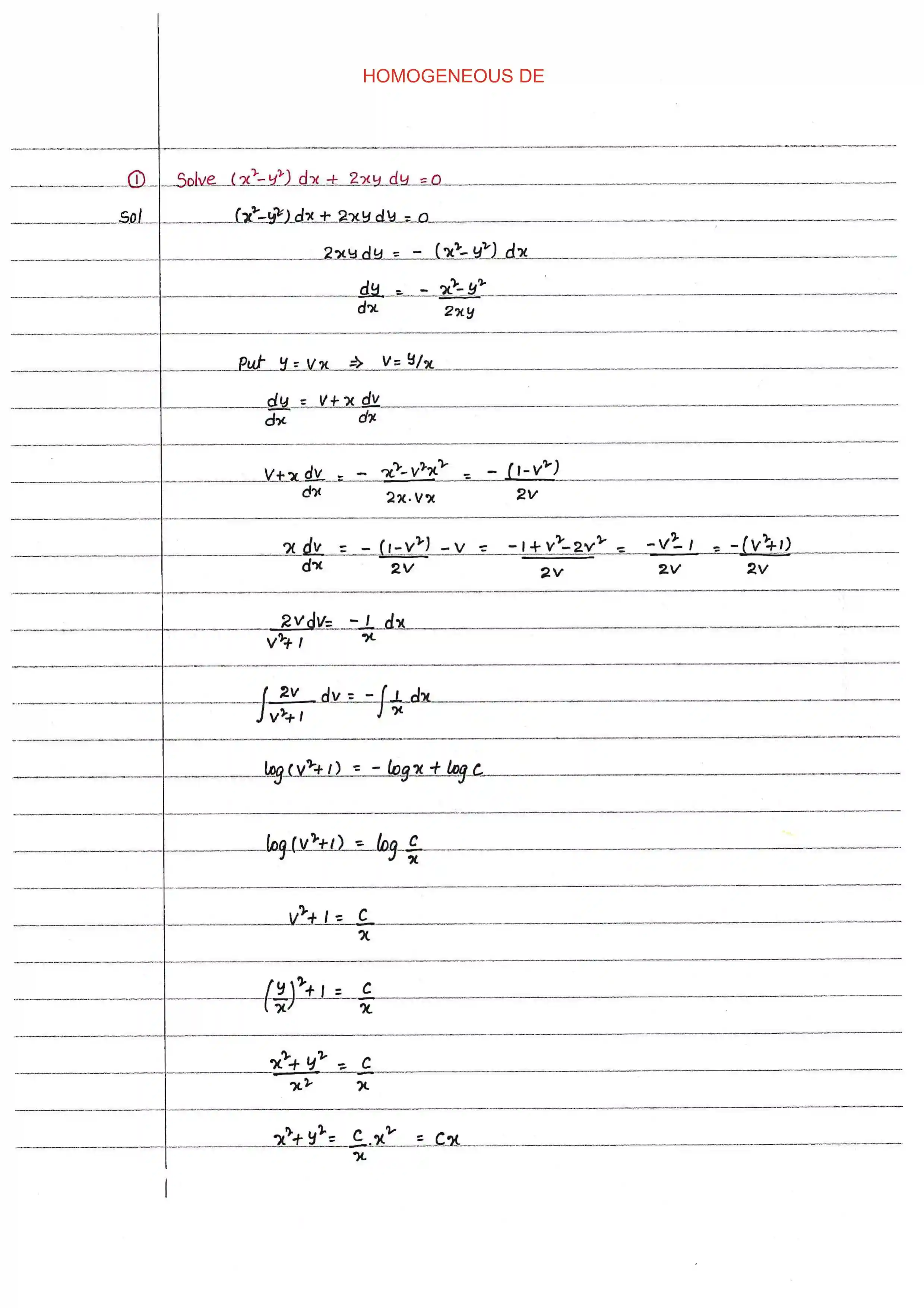 Page 6 of First order Differential Equations