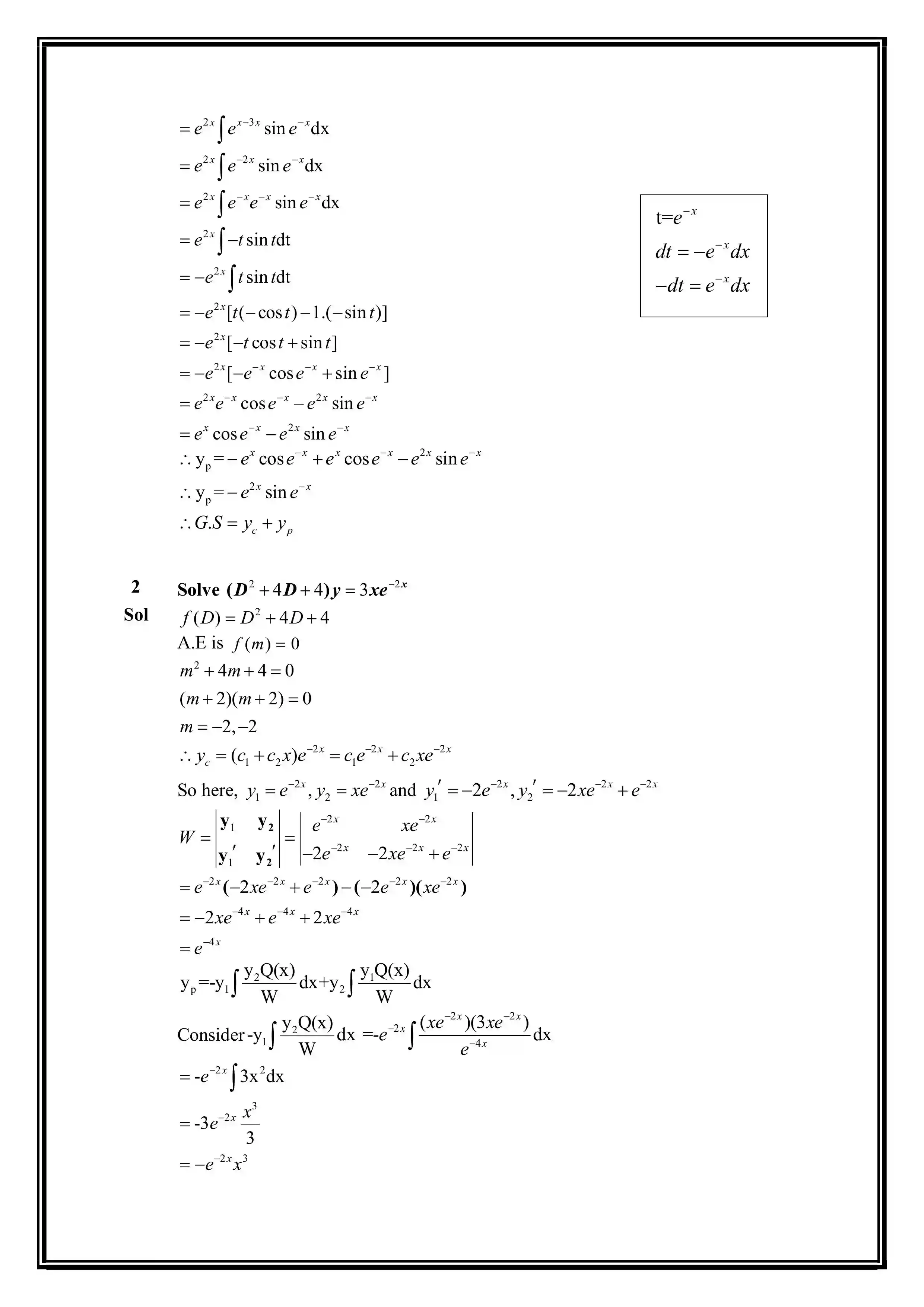 Page 2 of Higher Order DE Continue
