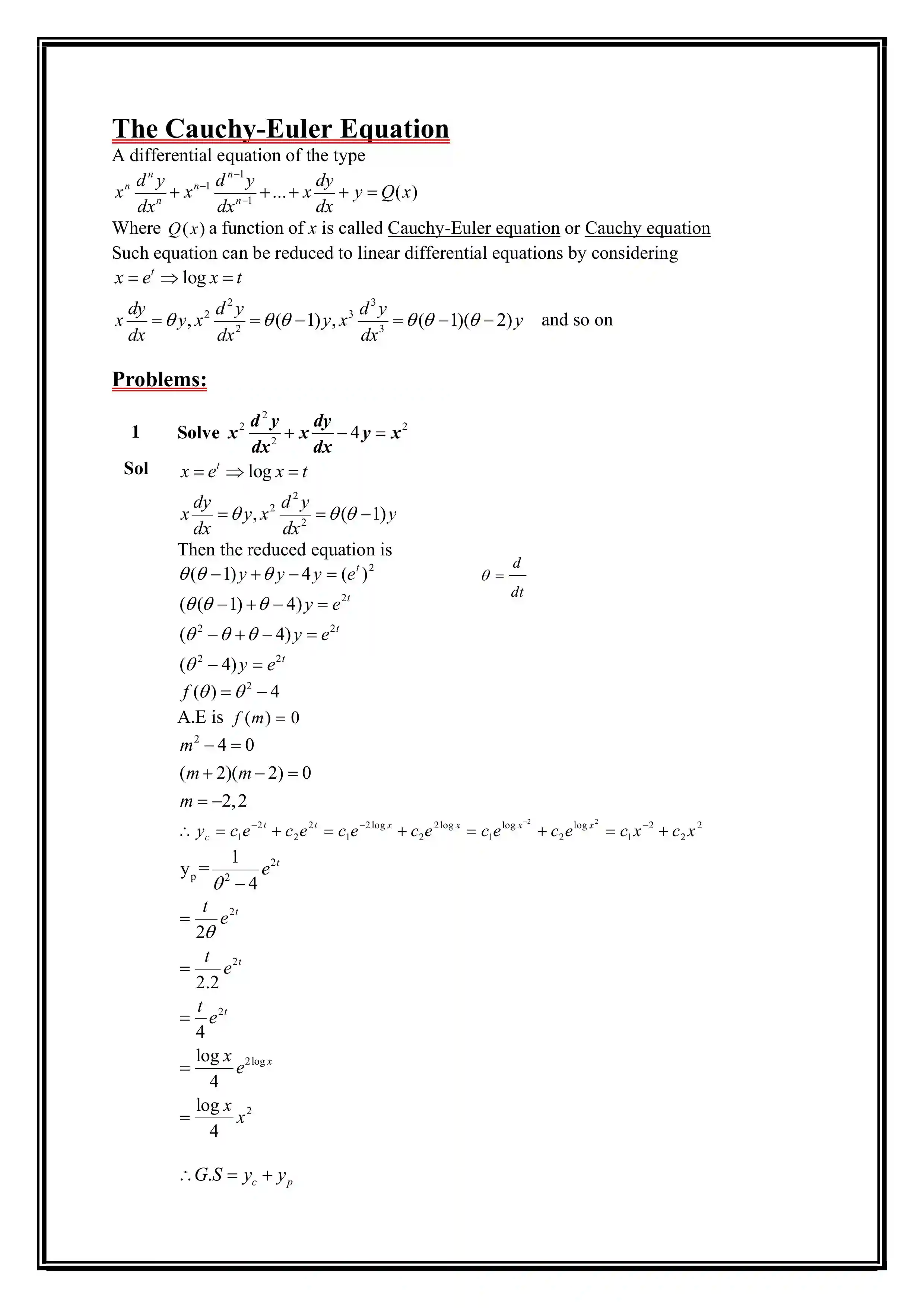 Page 10 of Higher Order DE Continue