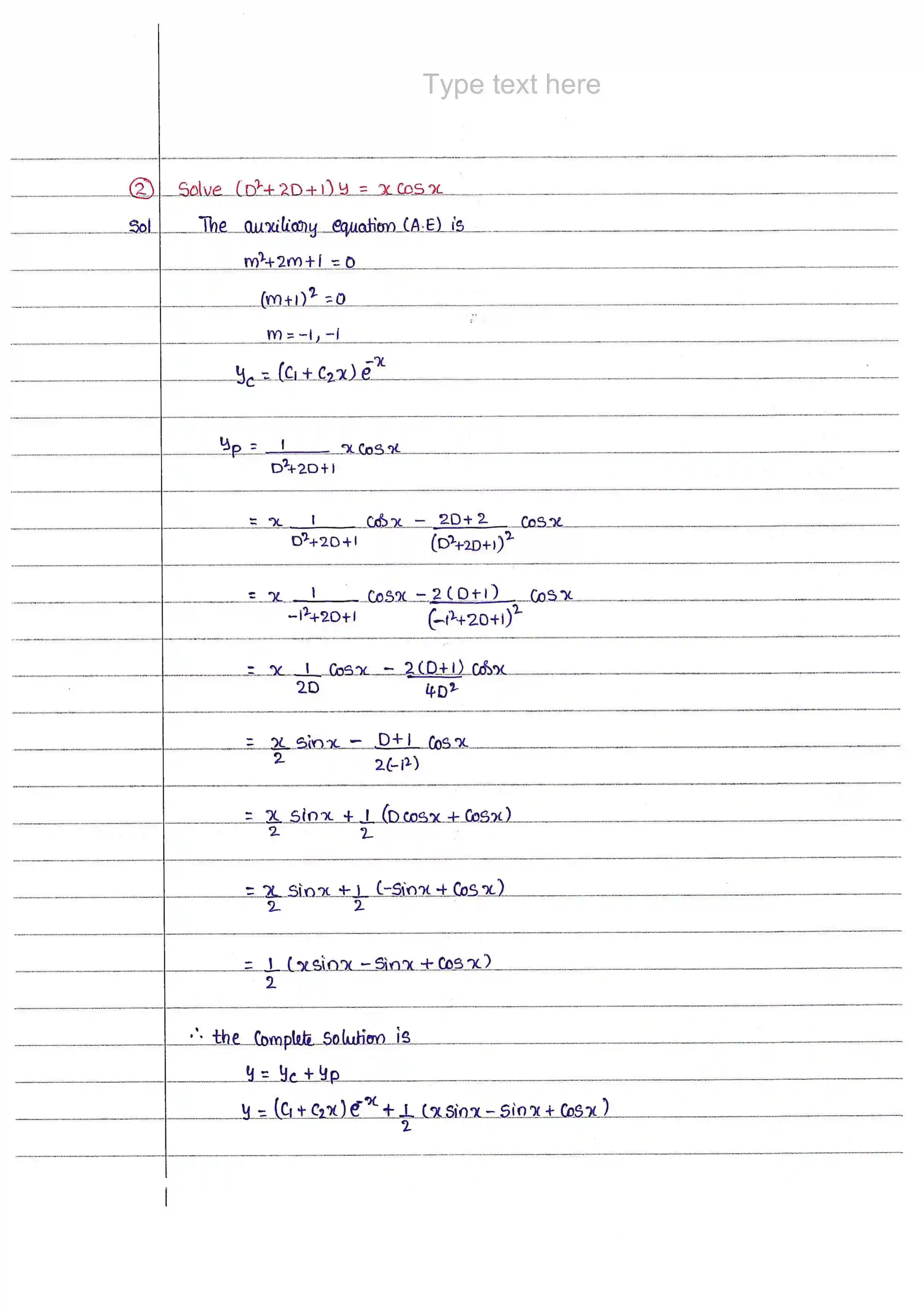 Page 40 of Higher Order Differential Equation