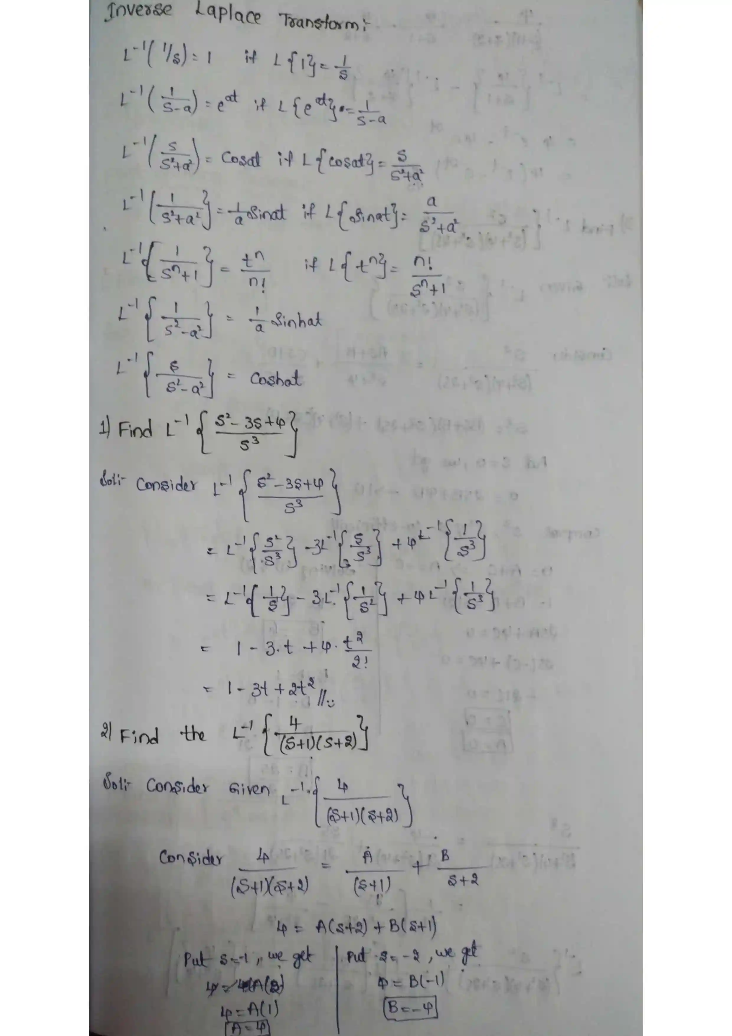 Page 1 of Inverse Laplace Transform