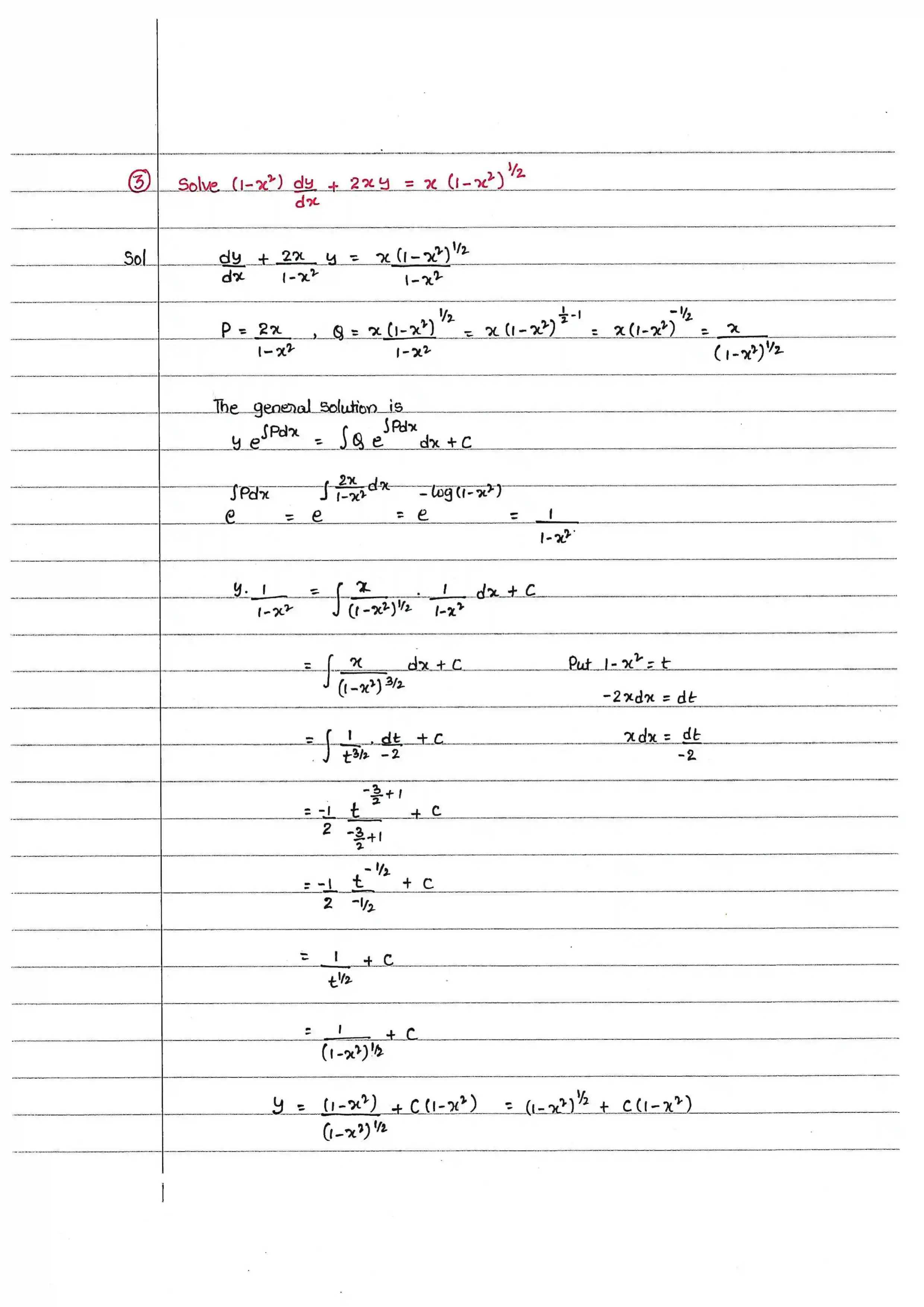Page 3 of Linear And Bernoulli's Differential Equations