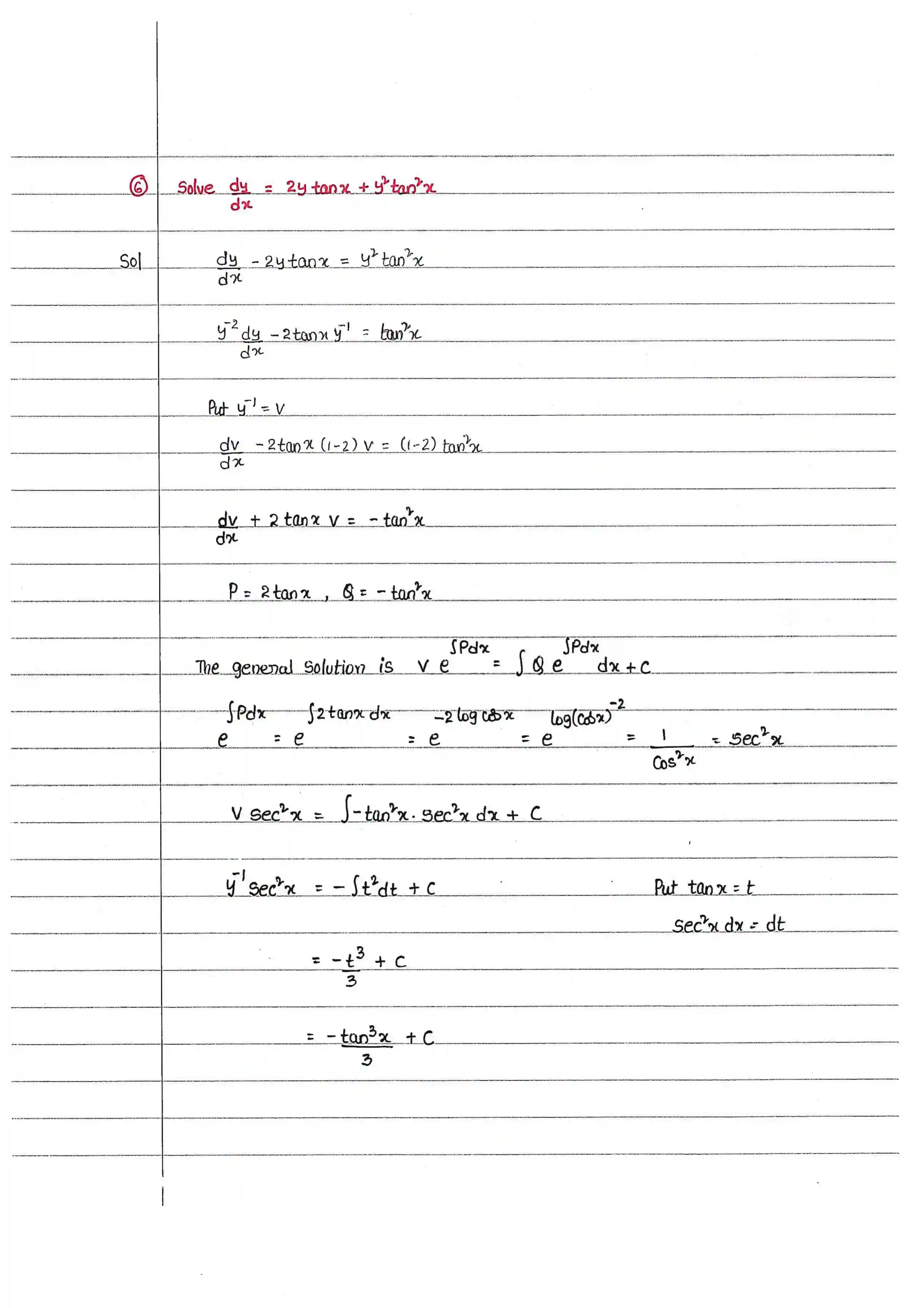Page 16 of Linear And Bernoulli's Differential Equations