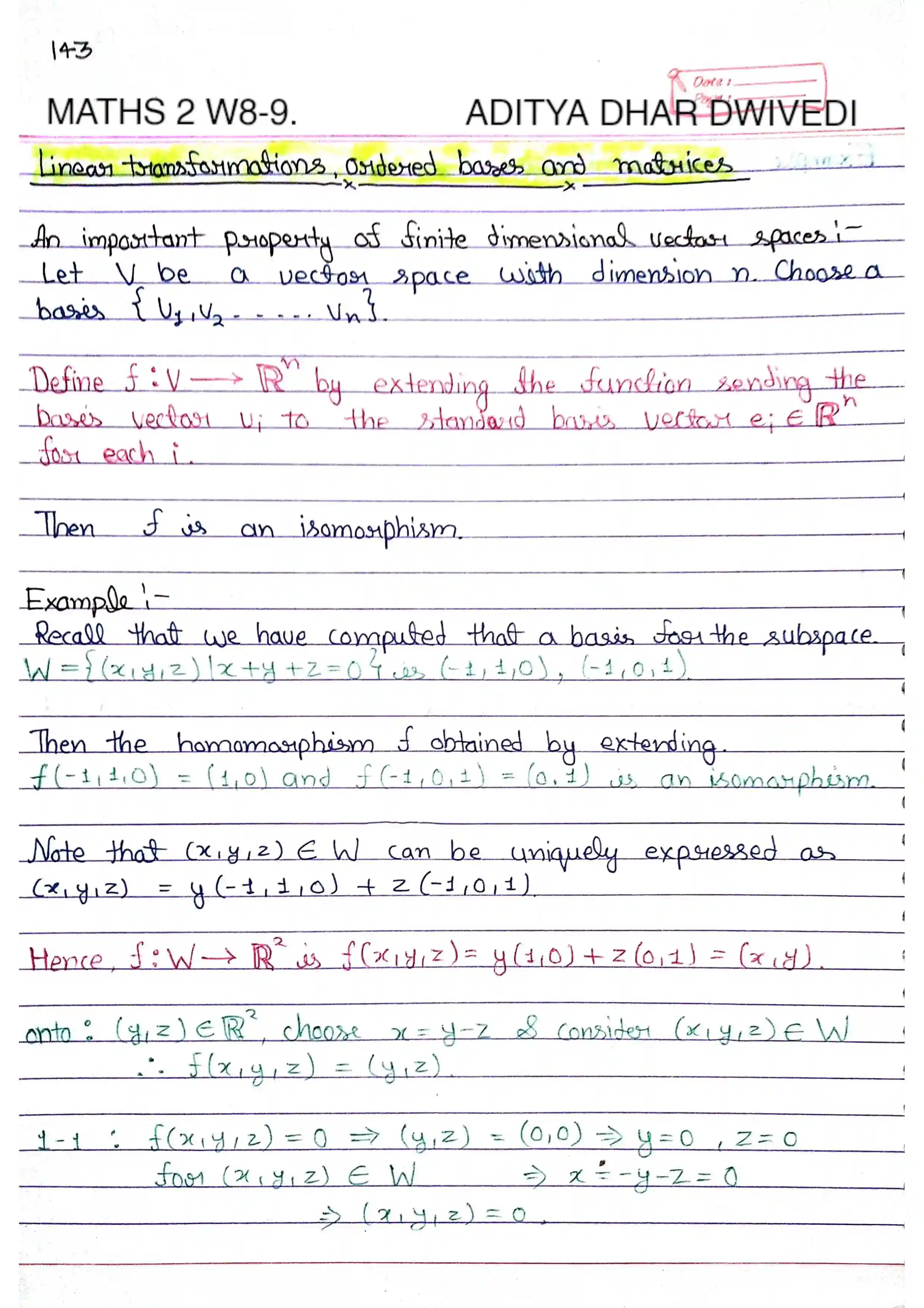Page 1 of Linear Transformation