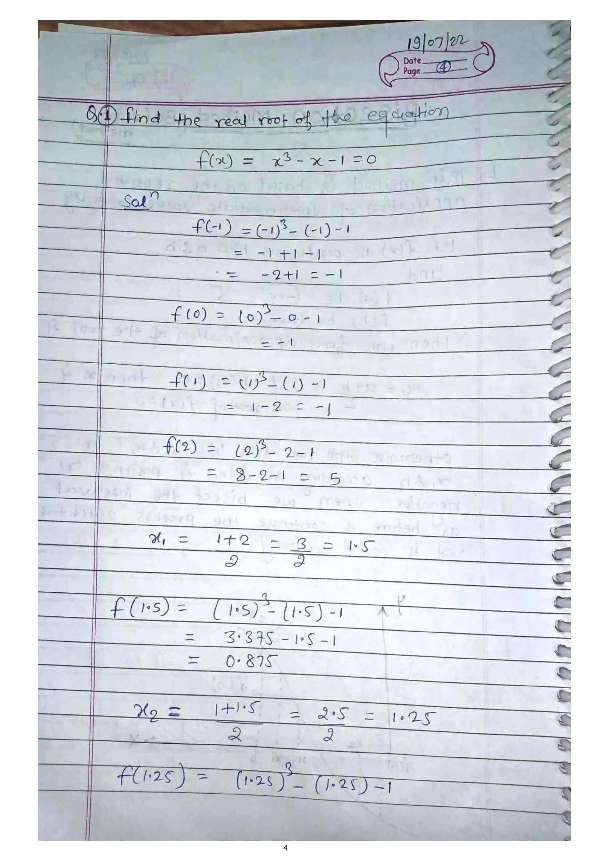 Page 4 of Numerical solution of algebraic eq