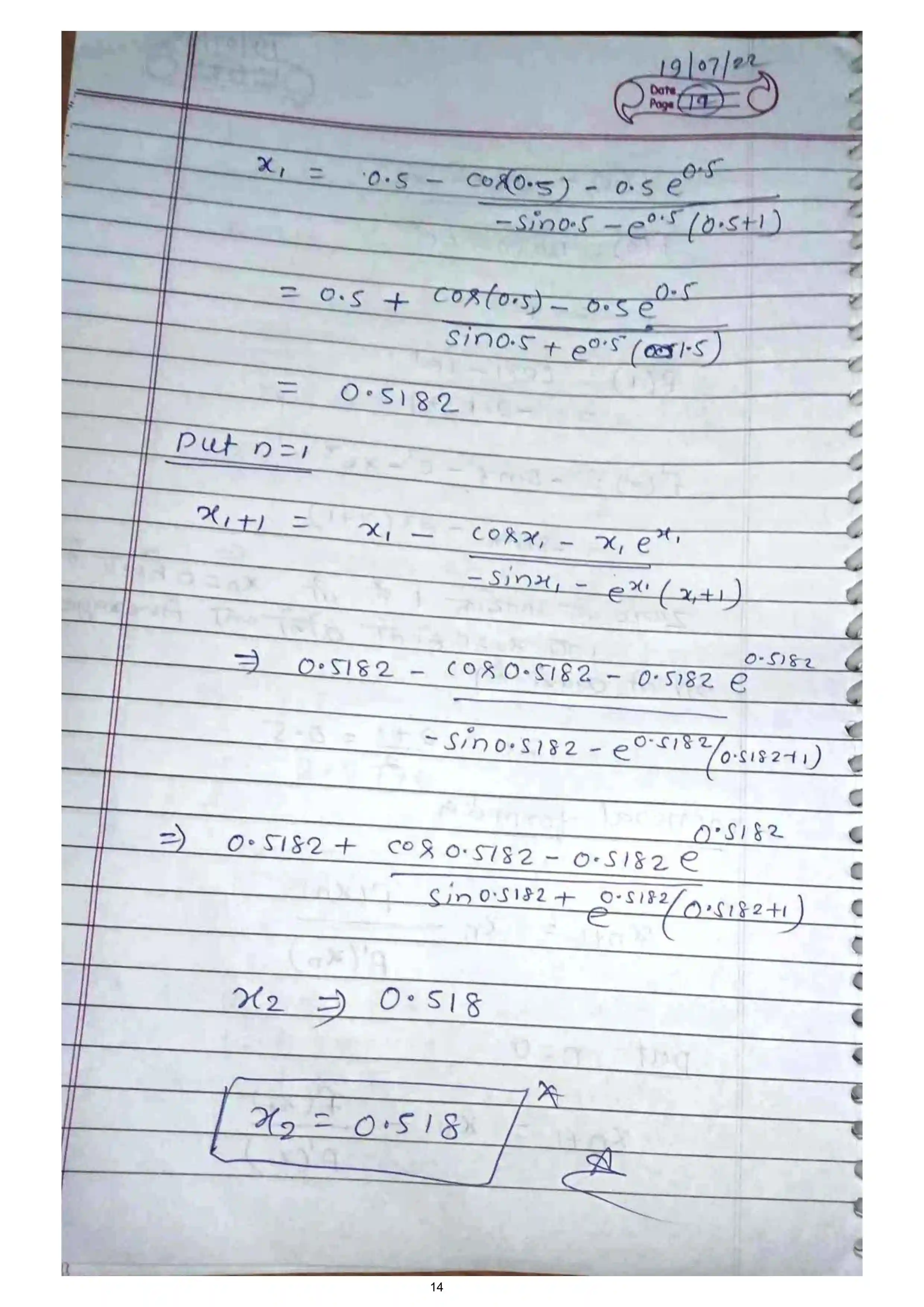 Page 14 of Numerical solution of algebraic eq