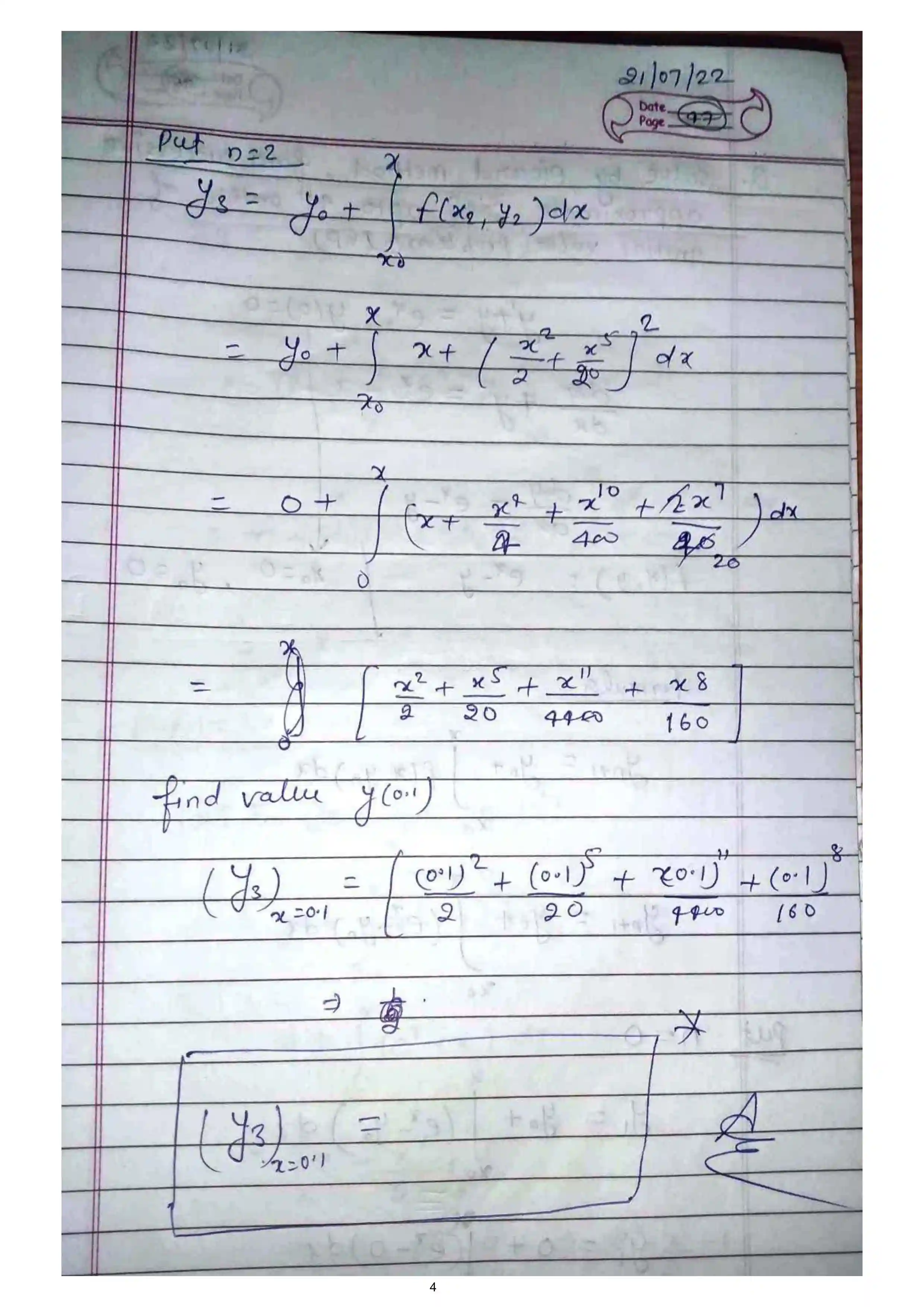 Page 4 of Numerical Solution of ODE