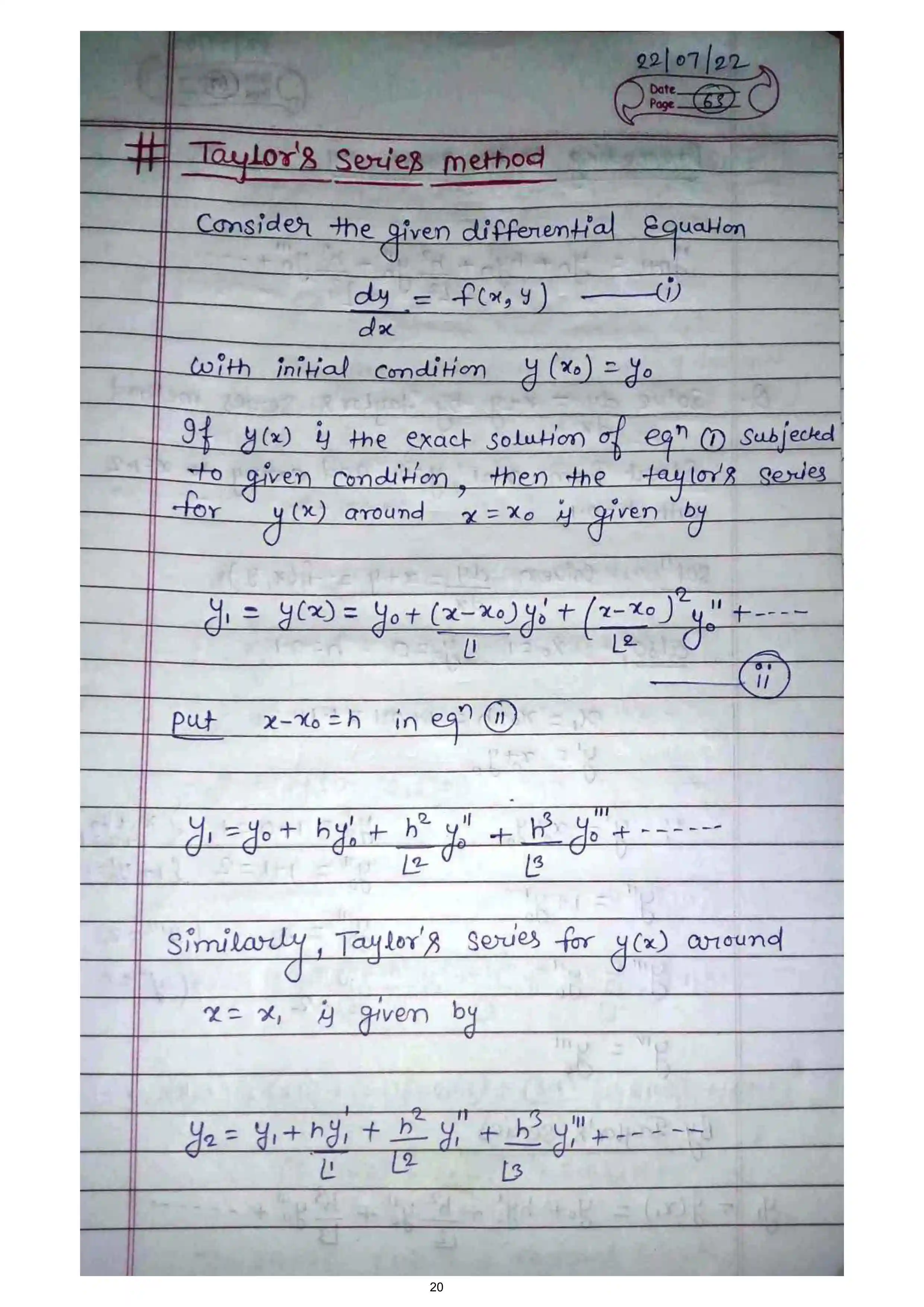 Page 20 of Numerical Solution of ODE
