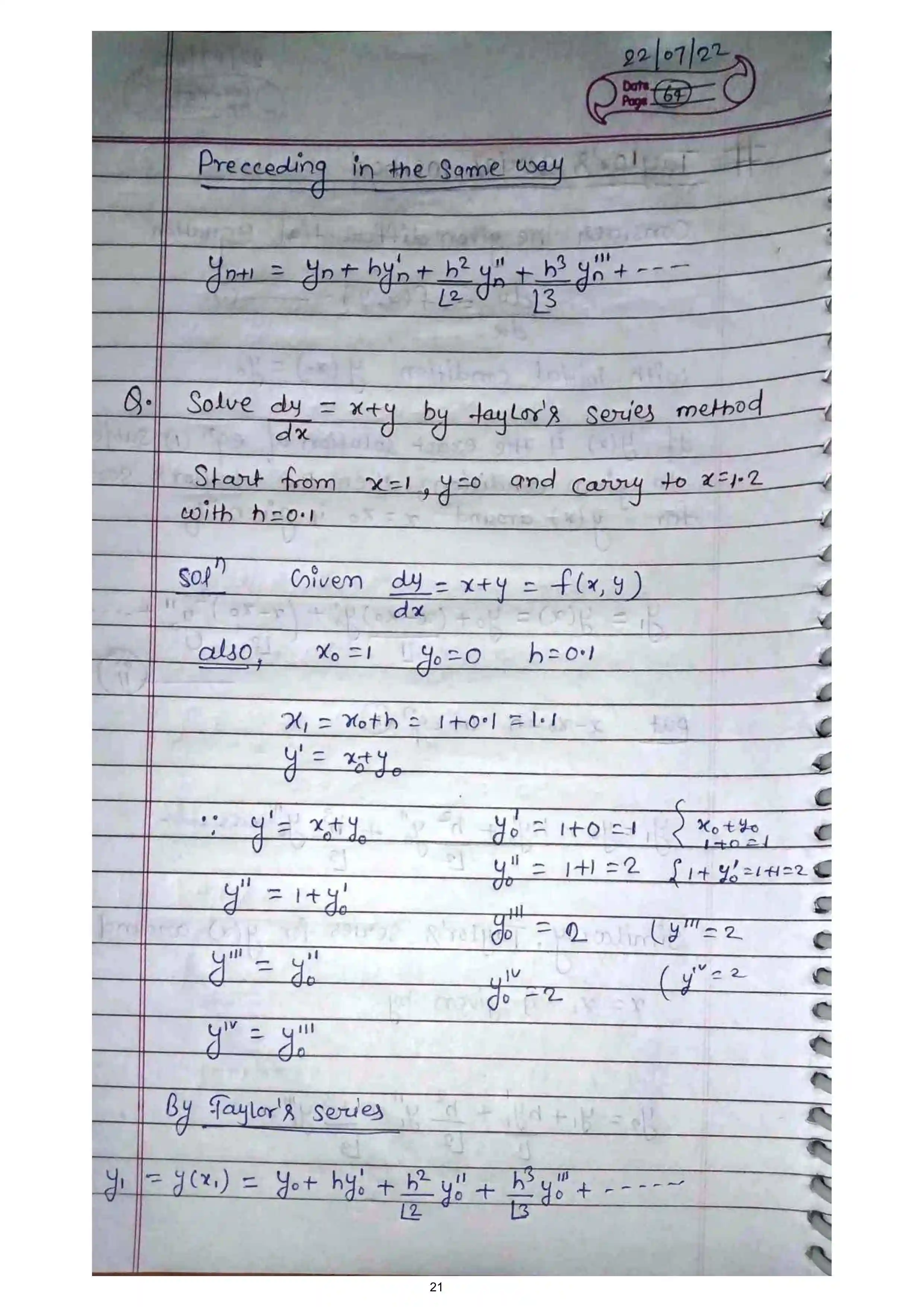 Page 21 of Numerical Solution of ODE