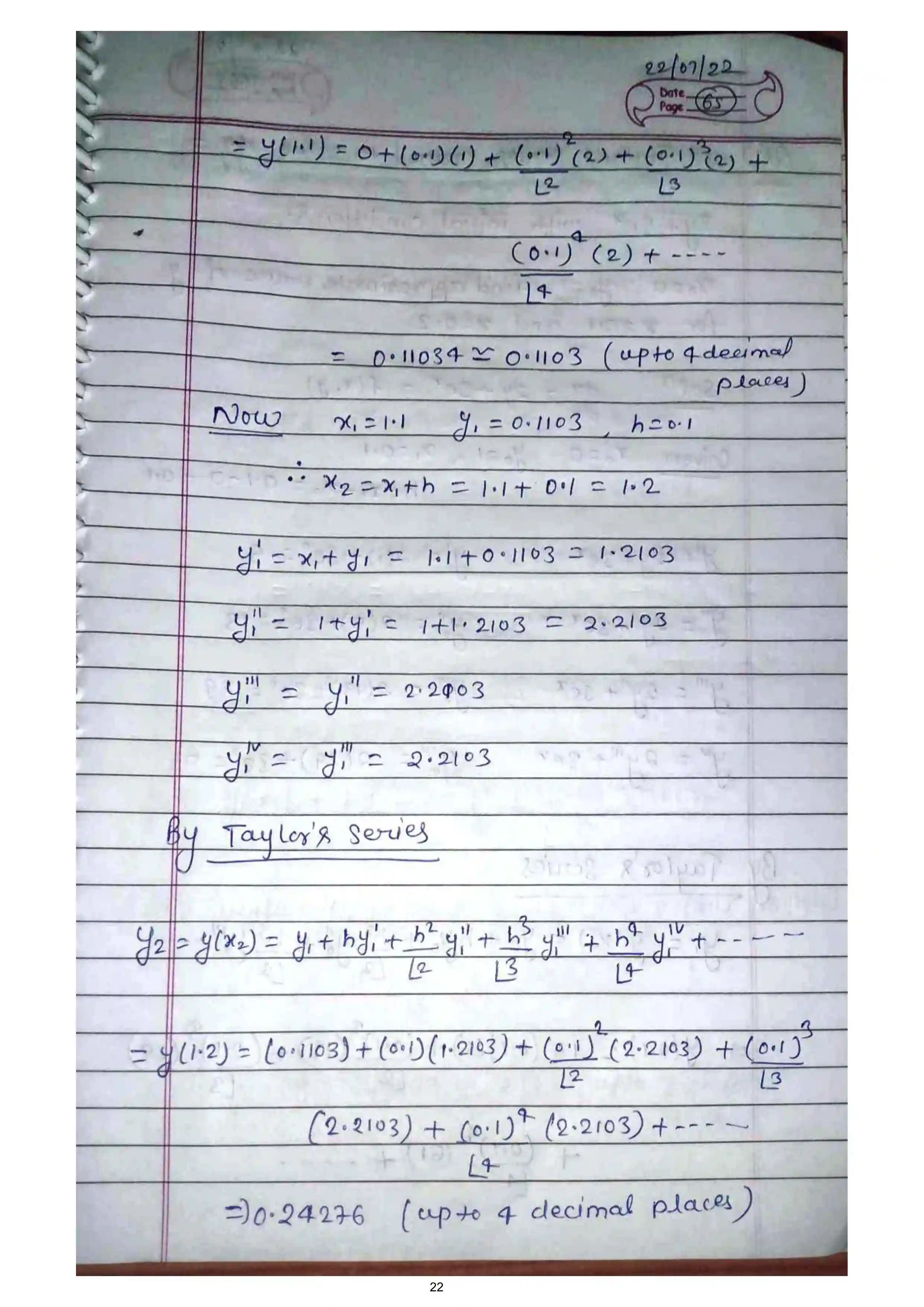 Page 22 of Numerical Solution of ODE