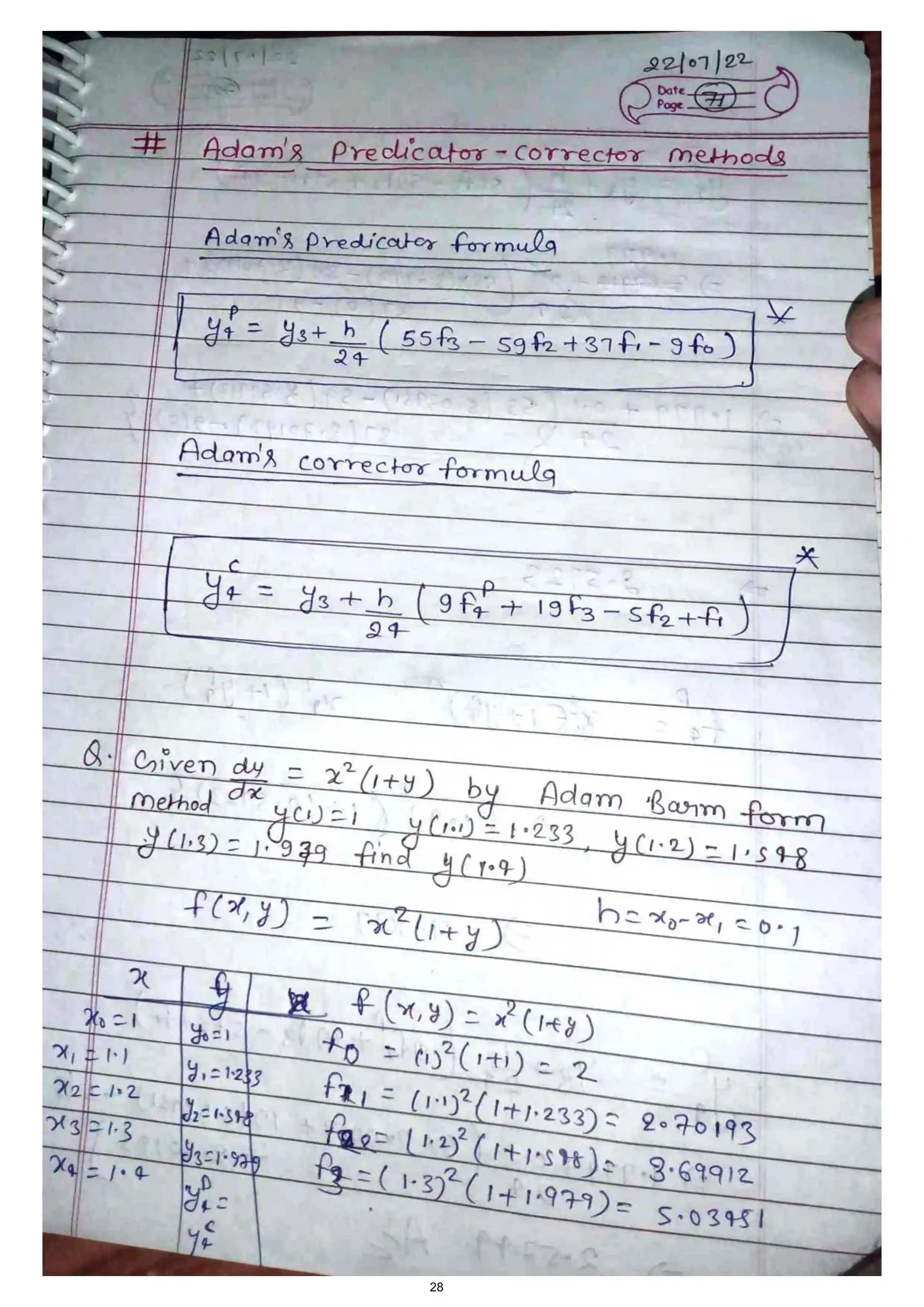 Page 28 of Numerical Solution of ODE