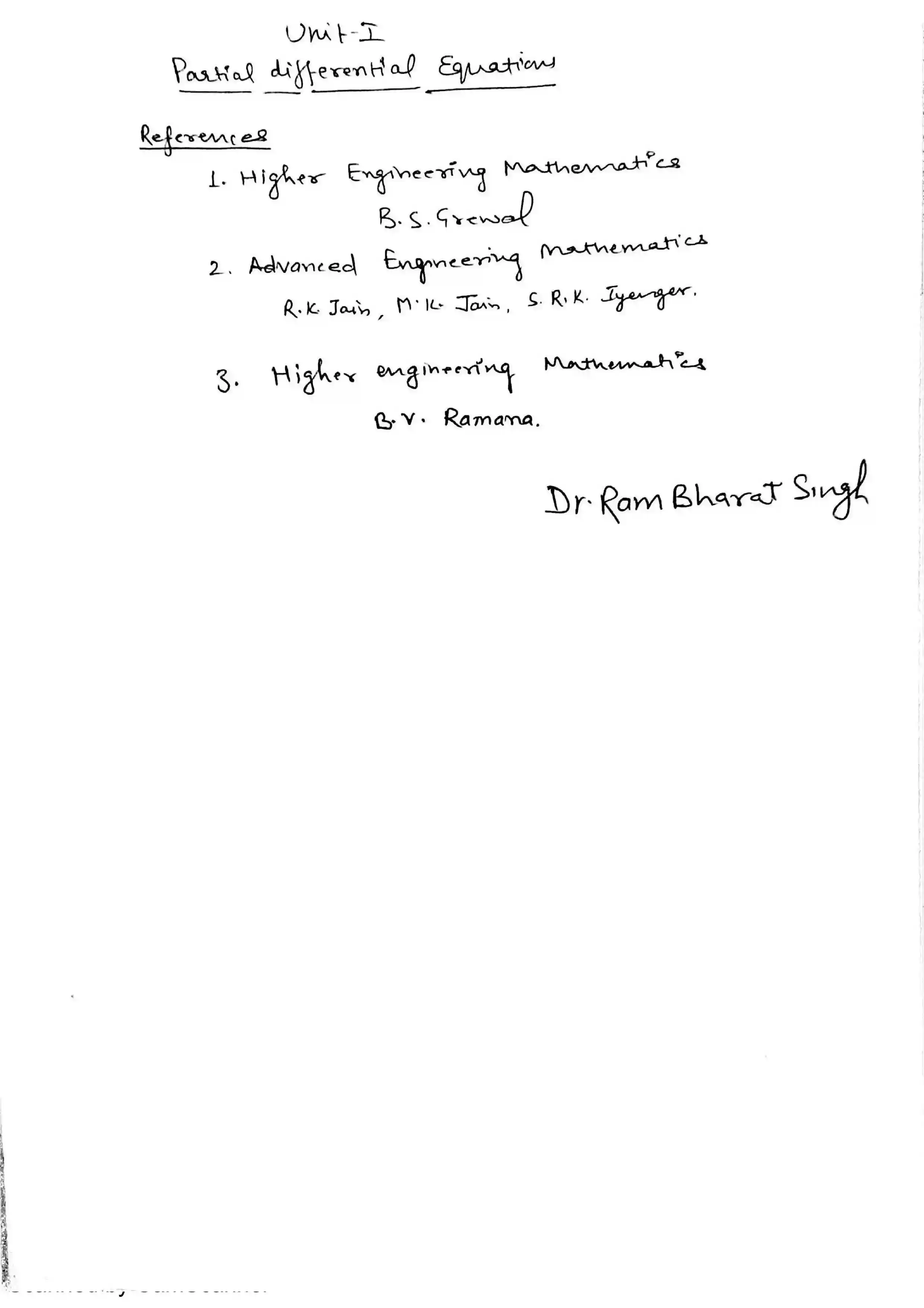 Page 1 of Partial Differential Equation