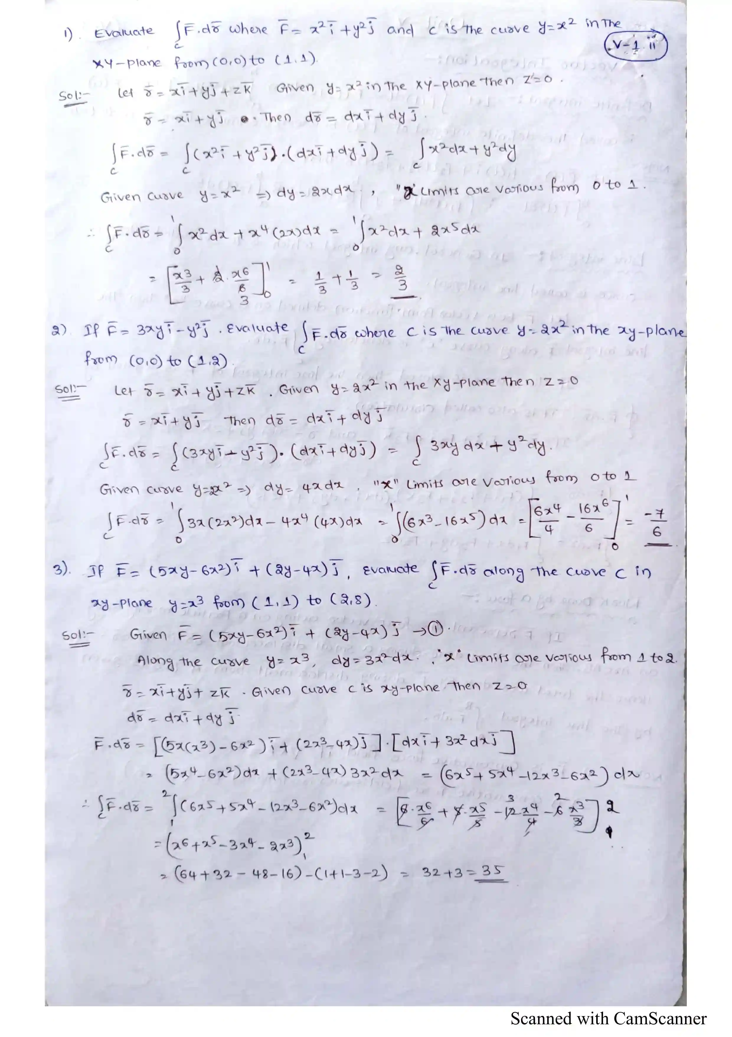 Page 2 of Vector Integration