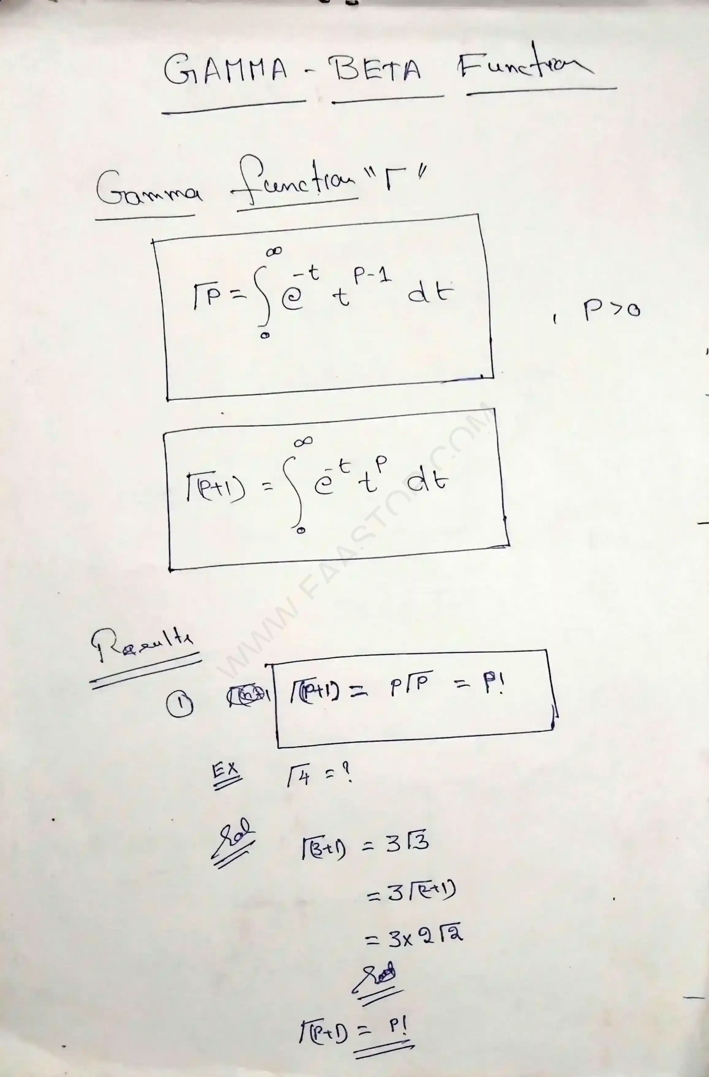 Page 1 of Beta Gama functions