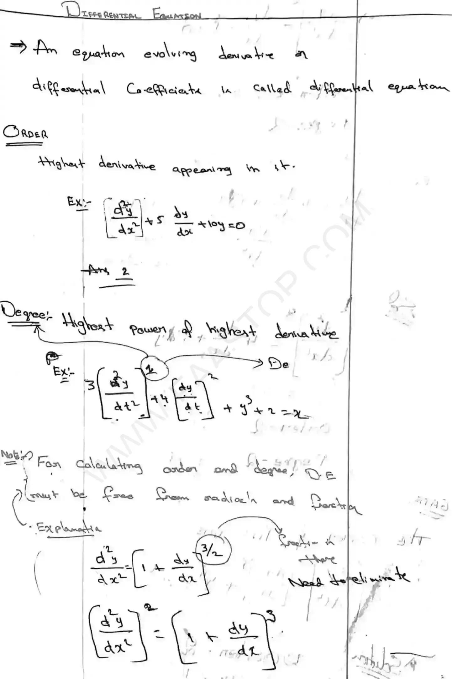 Page 1 of First order Differential Equations