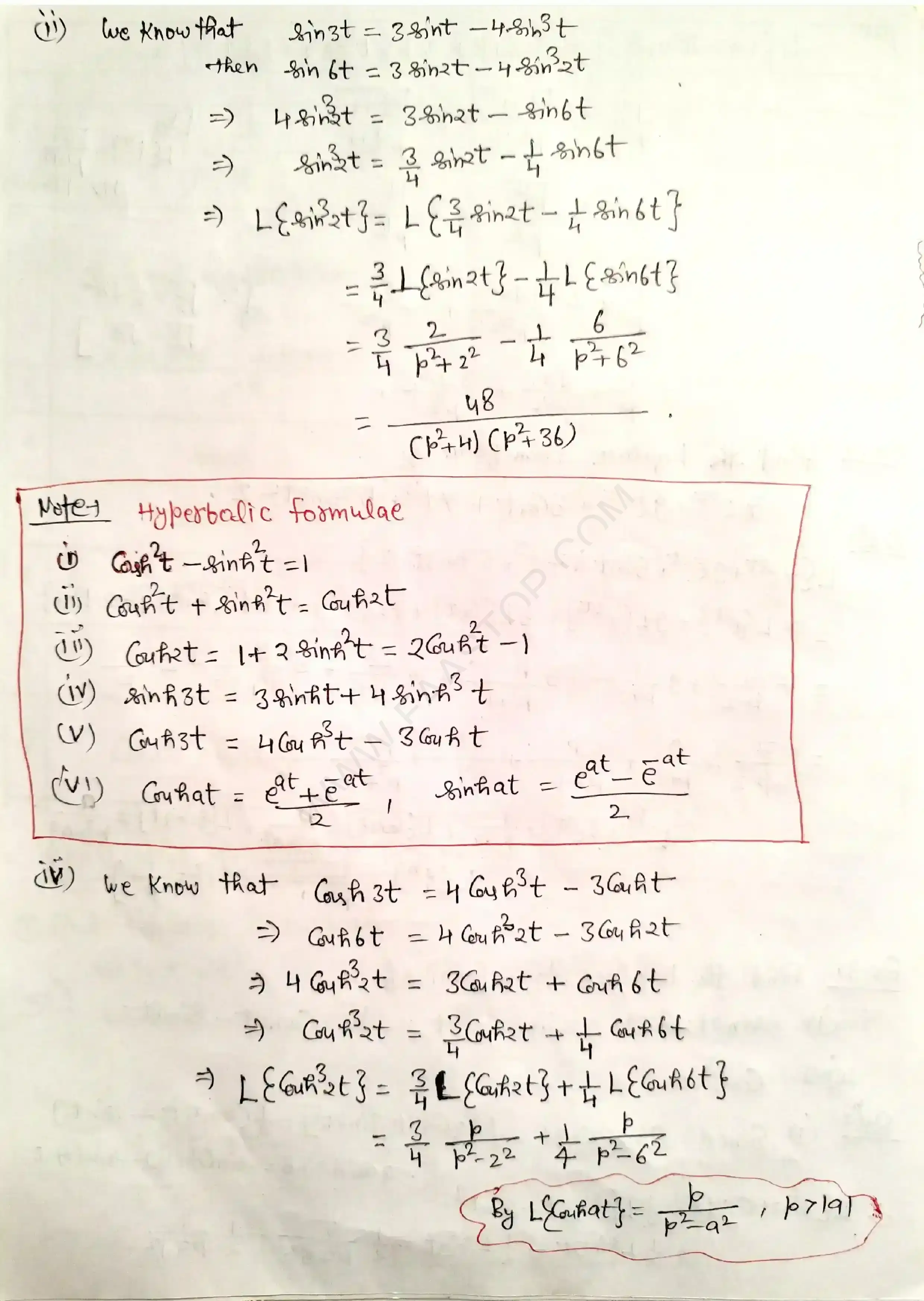 Page 8 of Laplace Transform