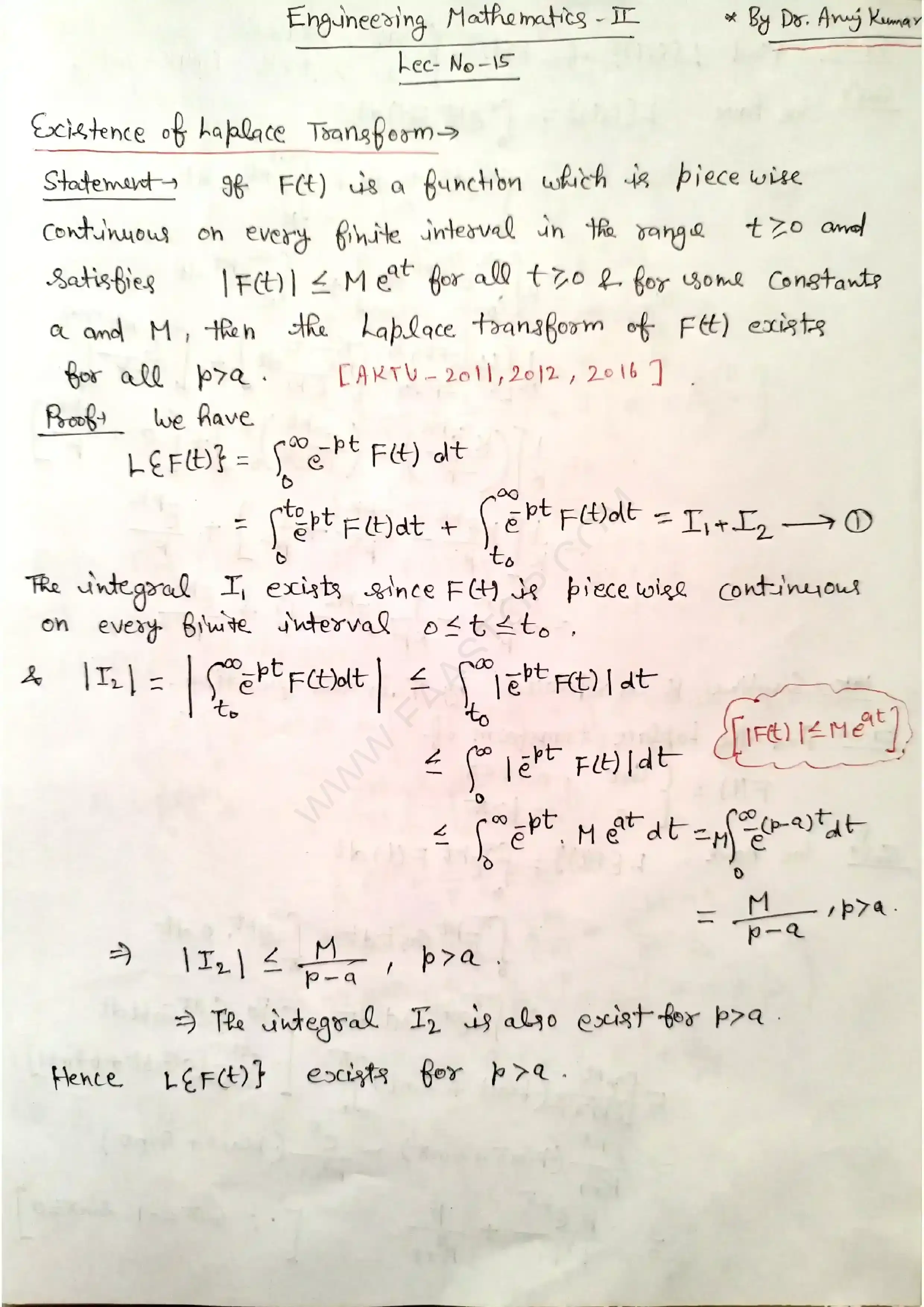 Page 11 of Laplace Transform