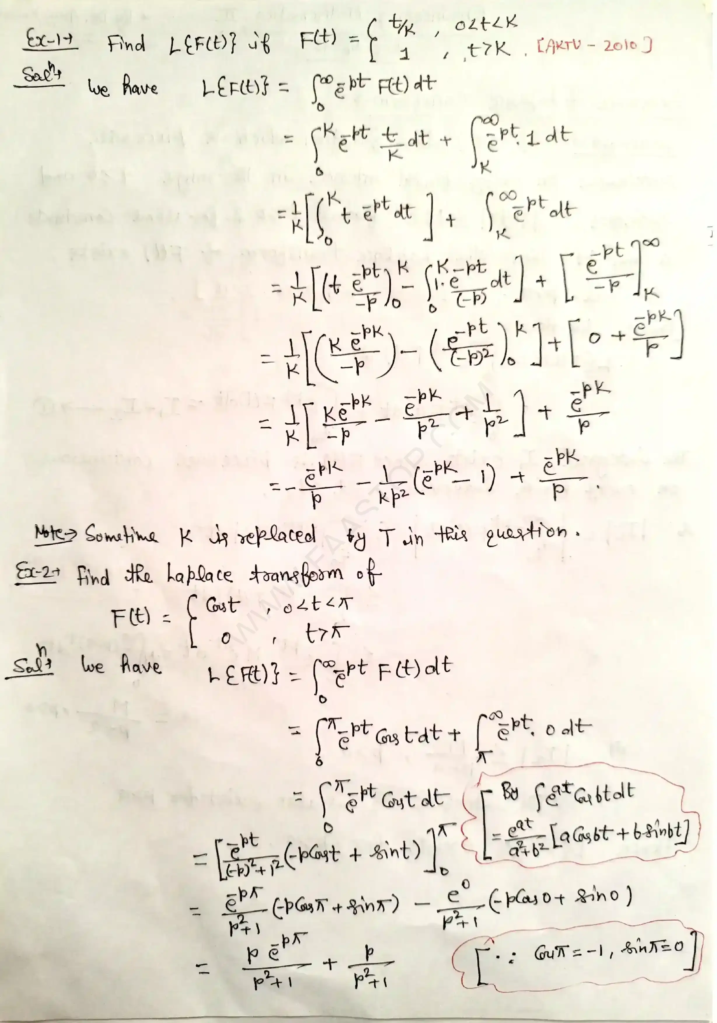 Page 12 of Laplace Transform