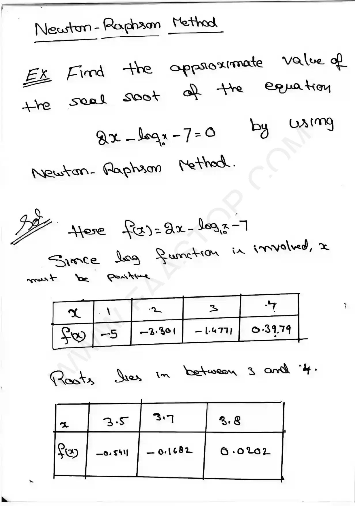 Page 9 of Numerical solution of algebraic eq