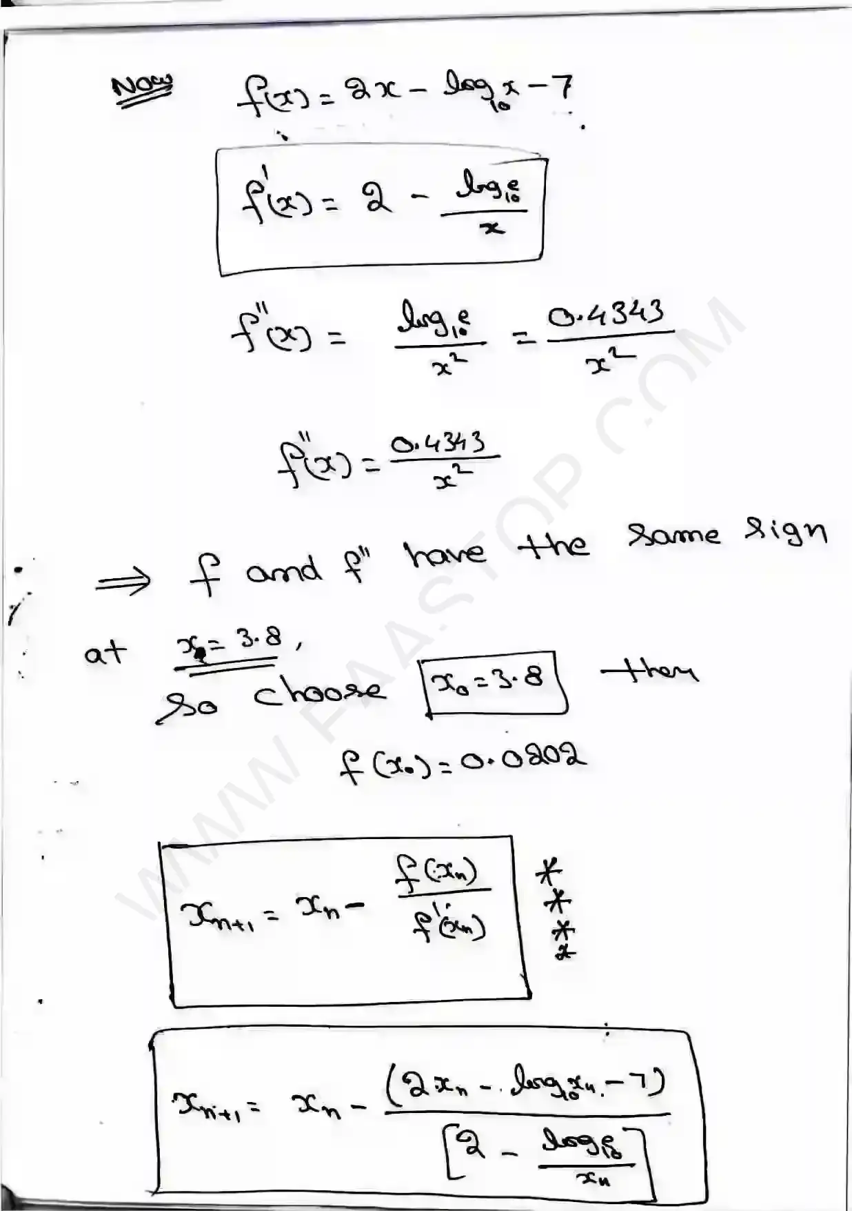 Page 10 of Numerical solution of algebraic eq