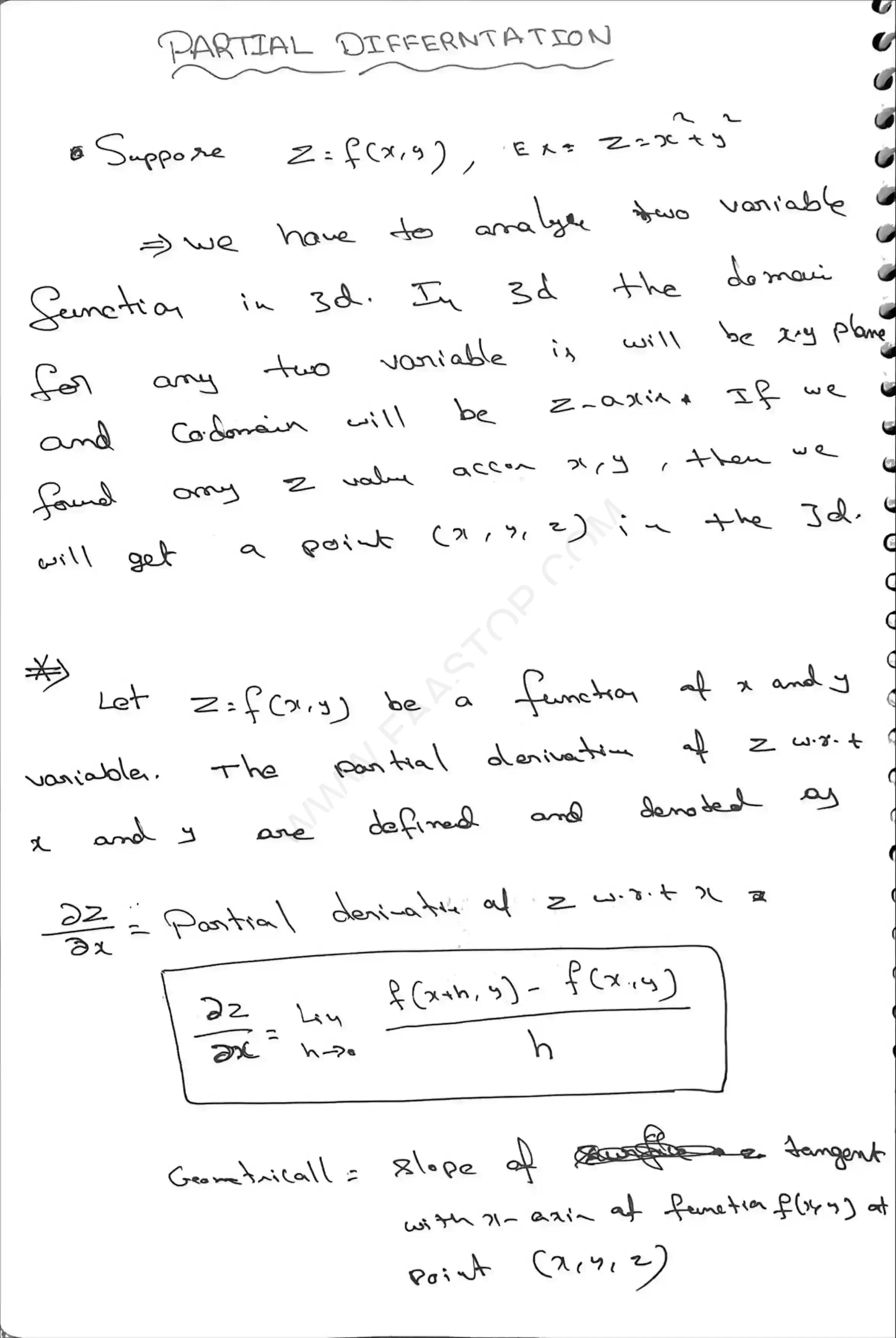 Page 1 of Partial Derivatives