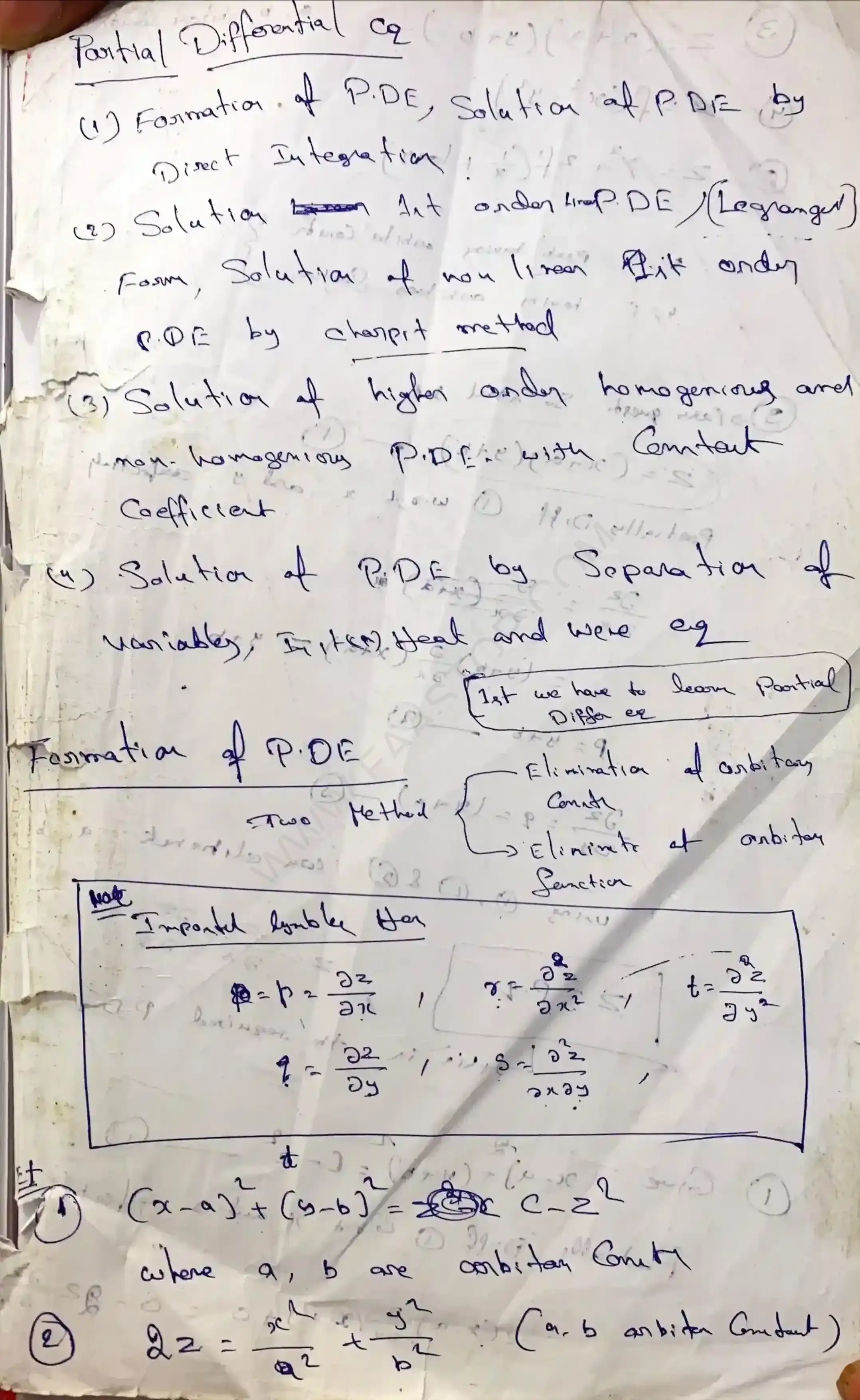 Page 1 of Partial Differential Equations