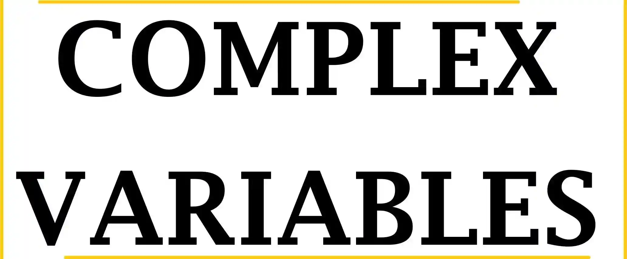 Page 1 of Complex Variables