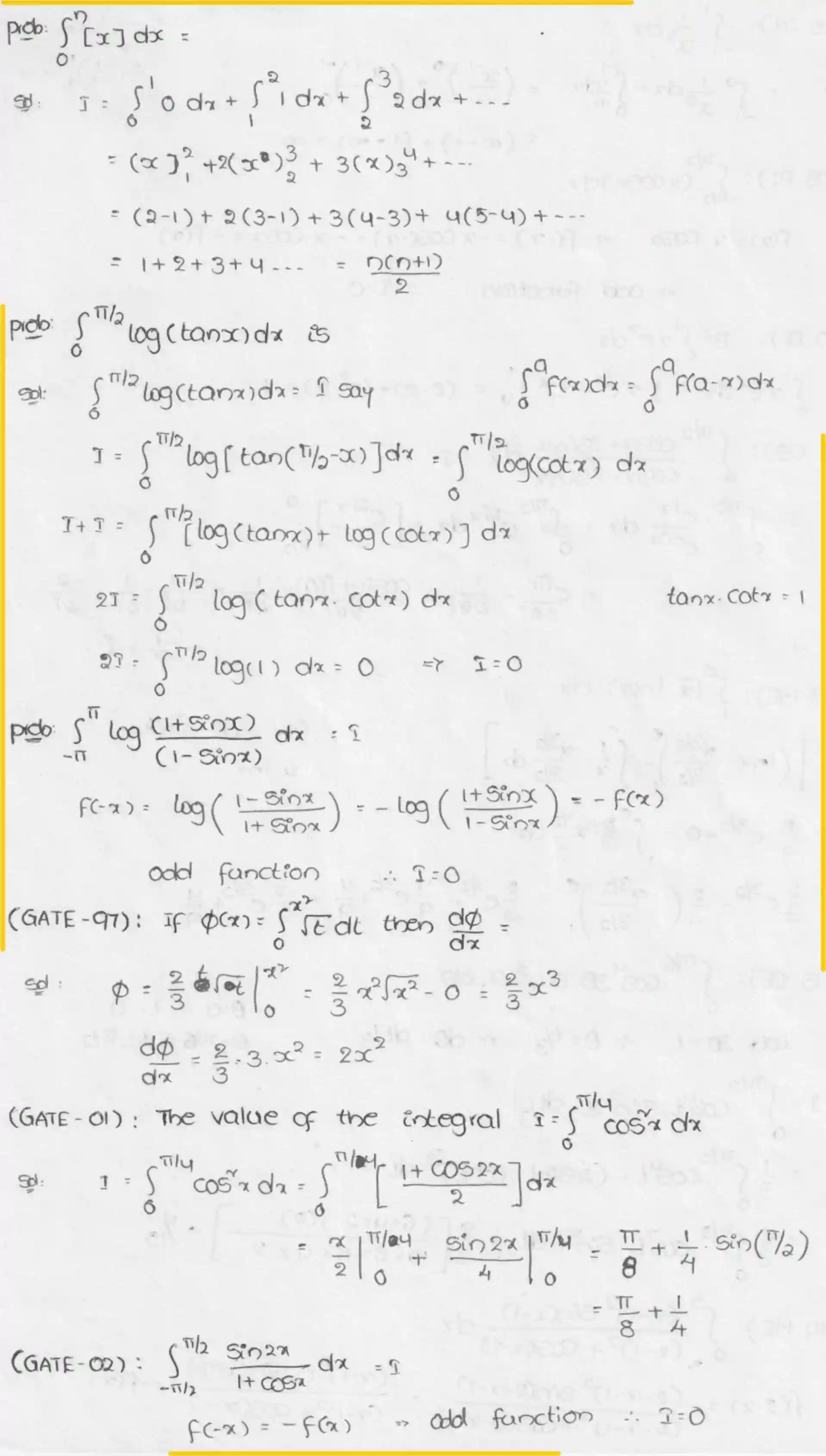 Page 3 of Definite Integrals