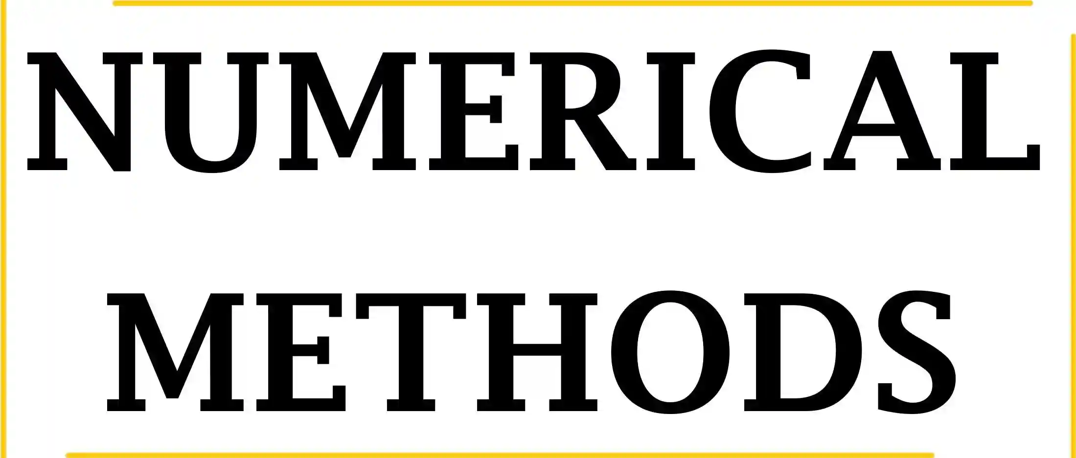 Page 1 of Numerical Methods