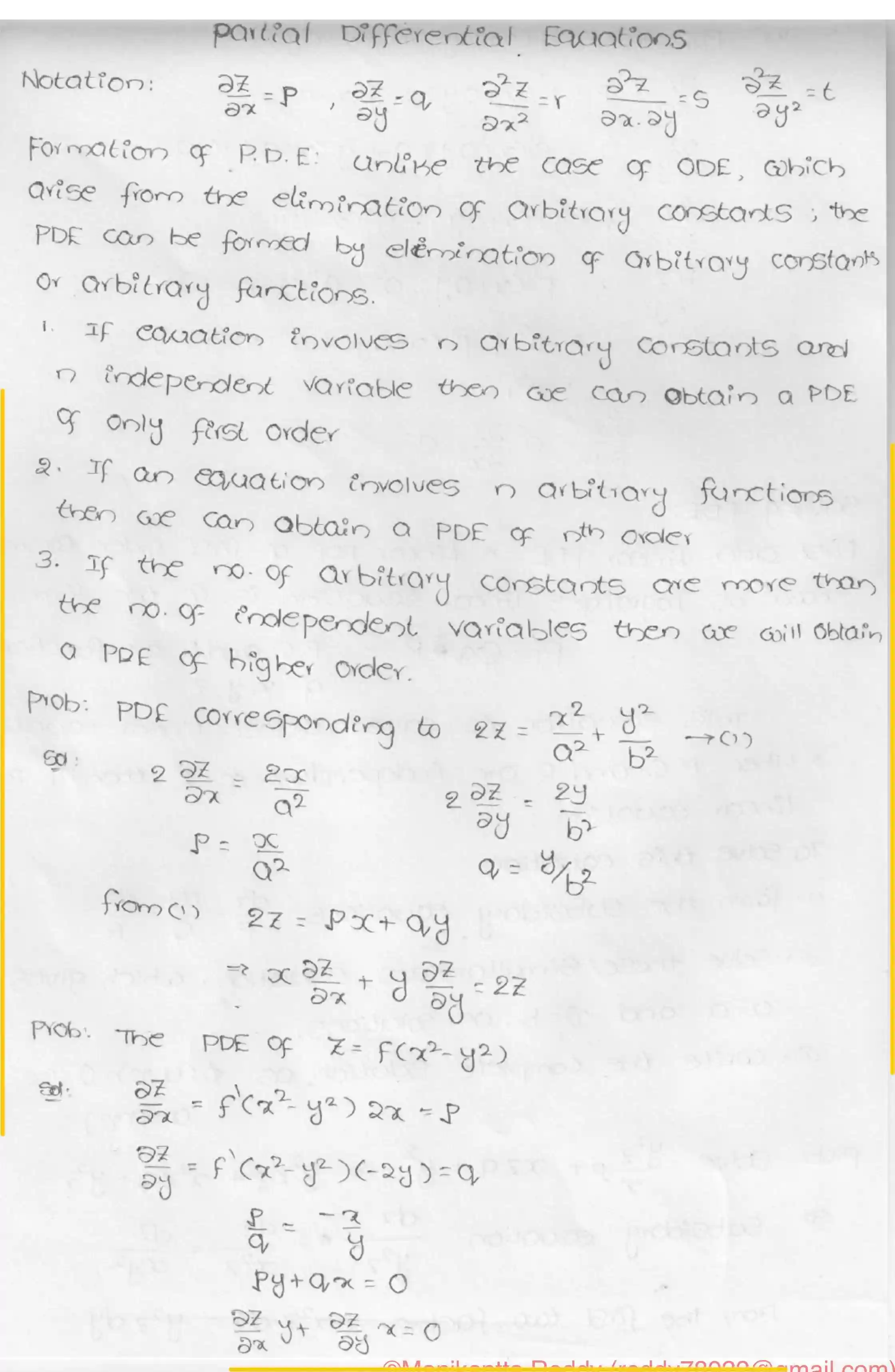 Page 1 of Partial Differential Equations